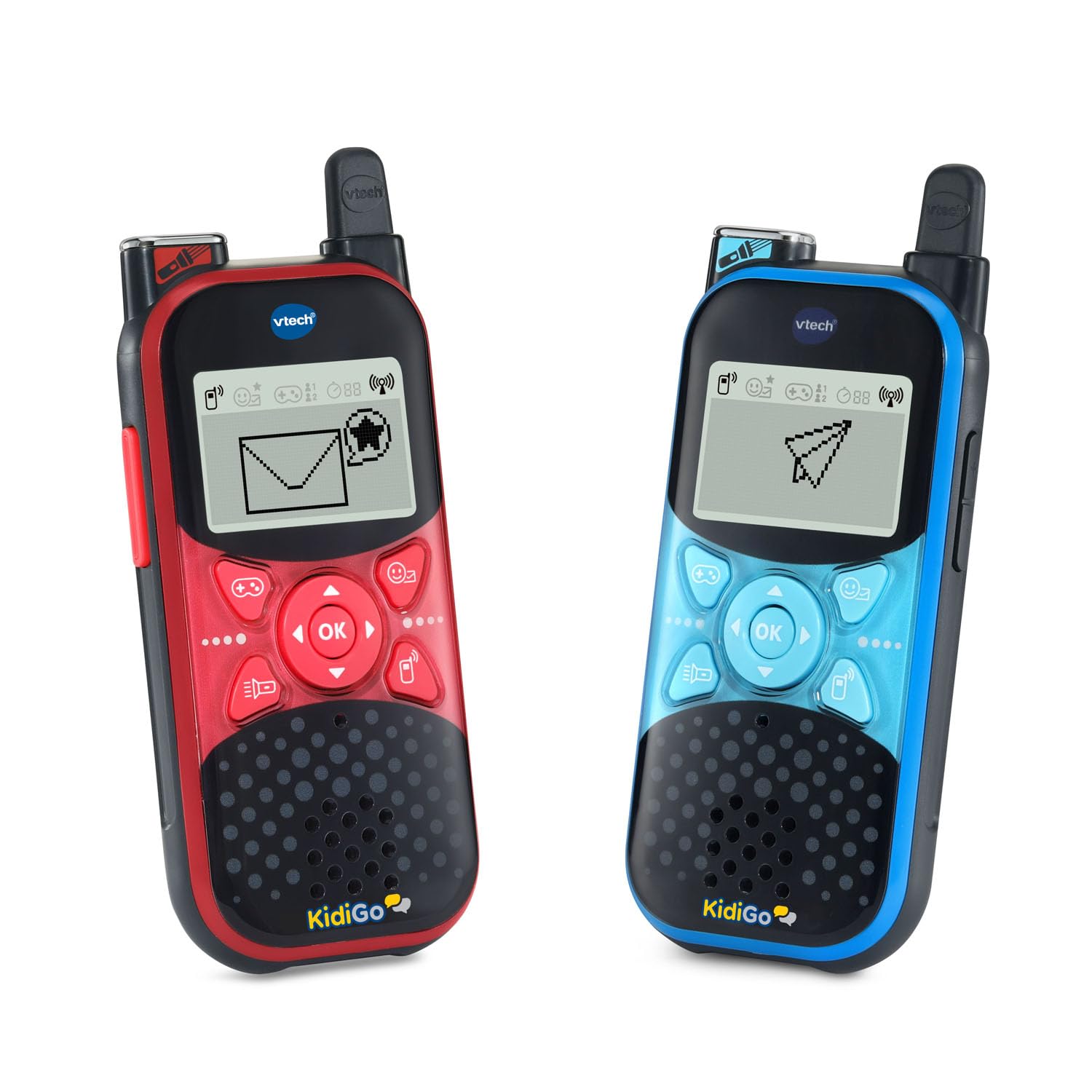 VTech KidiGo Walkie Talkies DX for Kids Ages 4+ | Long Range Children's Walkie Talkie Set with 2 Radios, 3 Channels & Clear Sound | Perfect for Outdoor Adventures, Camping & Backyard Play