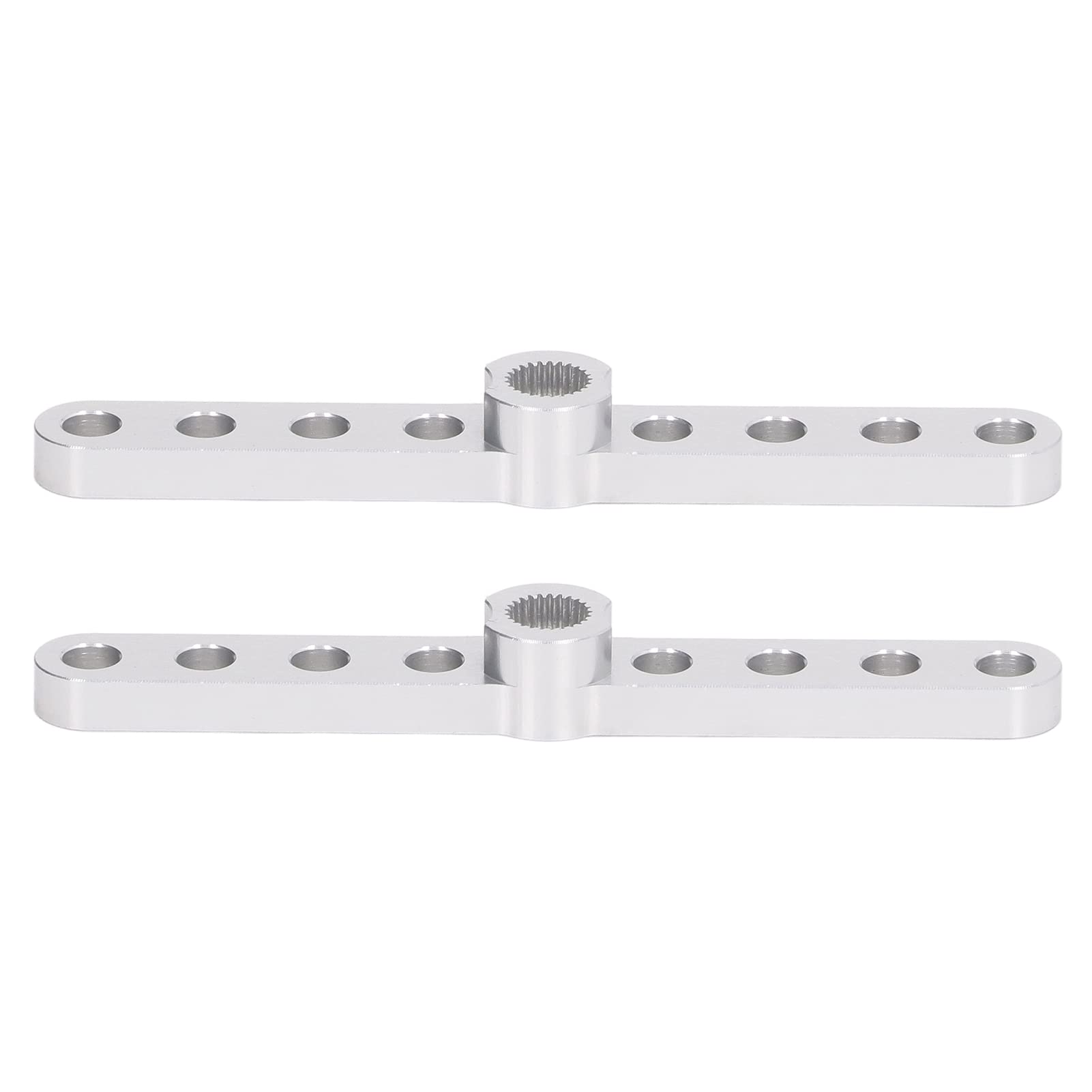 2Pcs 25T Aluminum Alloy Servo Horn Kit with 8mm Hole Spacing - Durable Replacement Steering Arm for RC Cars, Drones & Robotics Projects