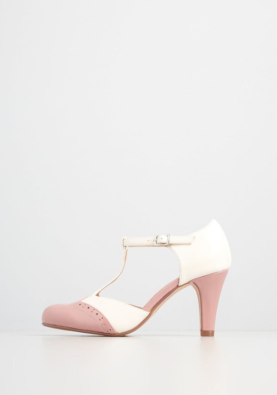 Stylish Primed For Playfulness T-Strap Heel Shoes for Women - Perfect for Parties, Date Nights & Special Occasions