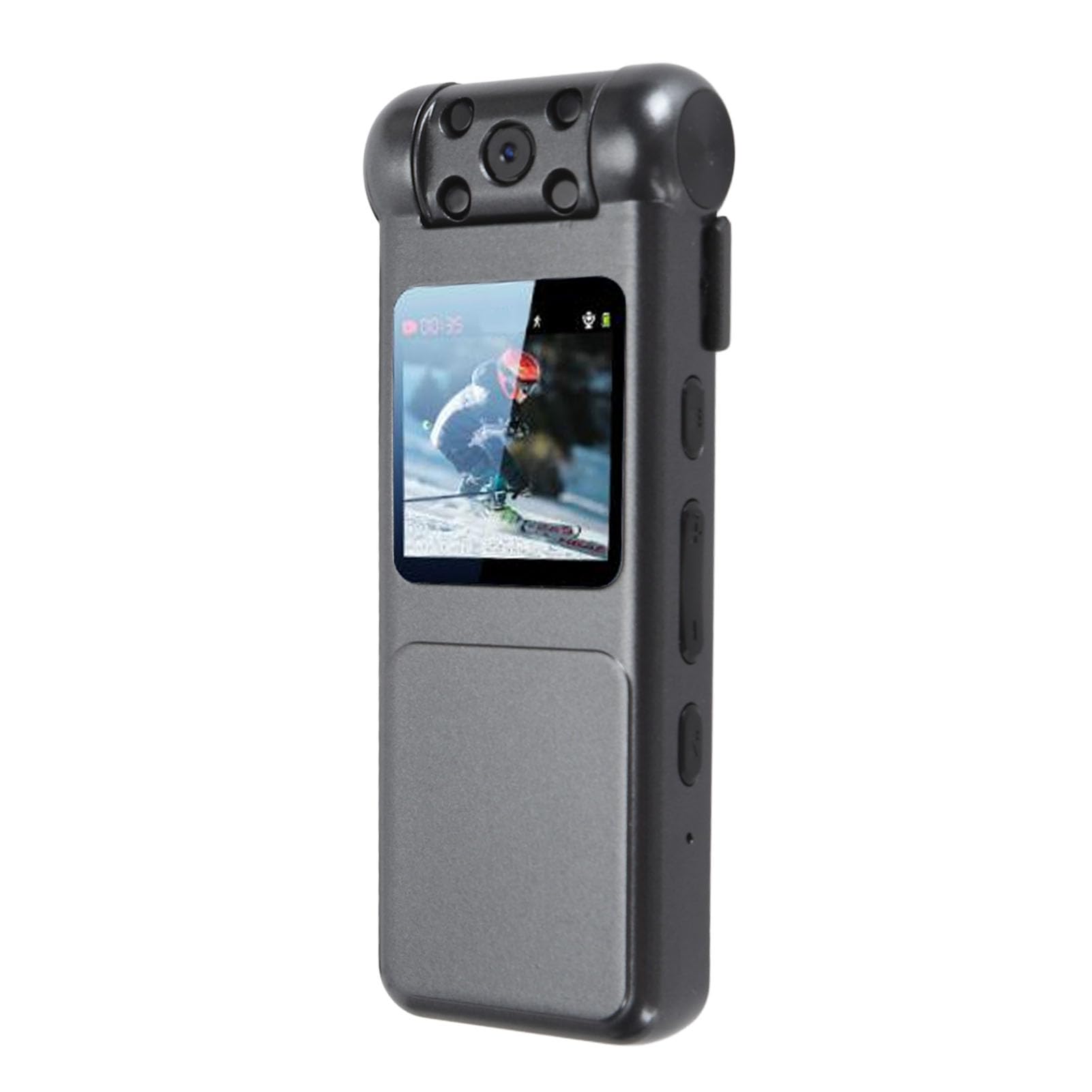 1080P HD Mini Body Camera with Rotatable Lens & WiFi - Wearable Police, Bike & Security Camera for Cycling, Home Office & Outdoor Activities