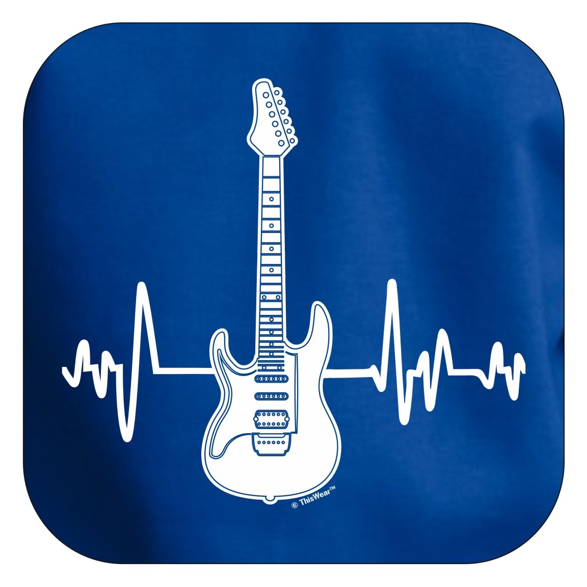 Electric Guitar Heartbeat Premium Hoodie Sweatshirt - Perfect Gift for Music Lovers & Rock Fans - Great for Concerts, Gigs & Casual Wear