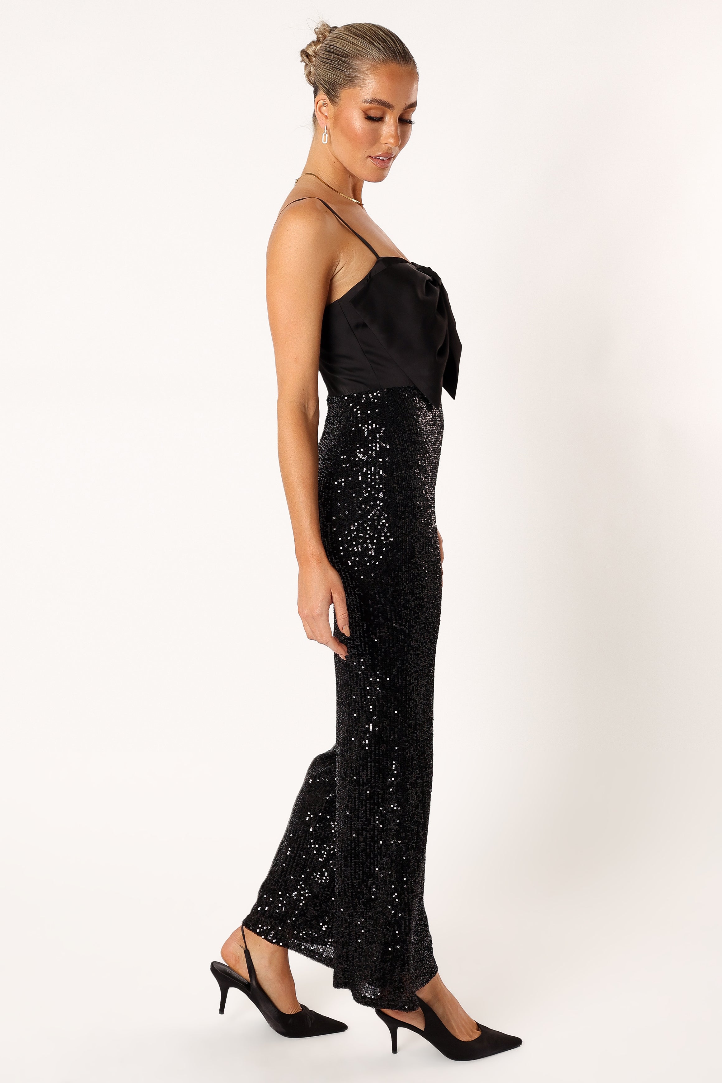 Chiara Sequin Jumpsuit for Women - Elegant Black Party Outfit for Evening Events, Club Wear & Special Occasions