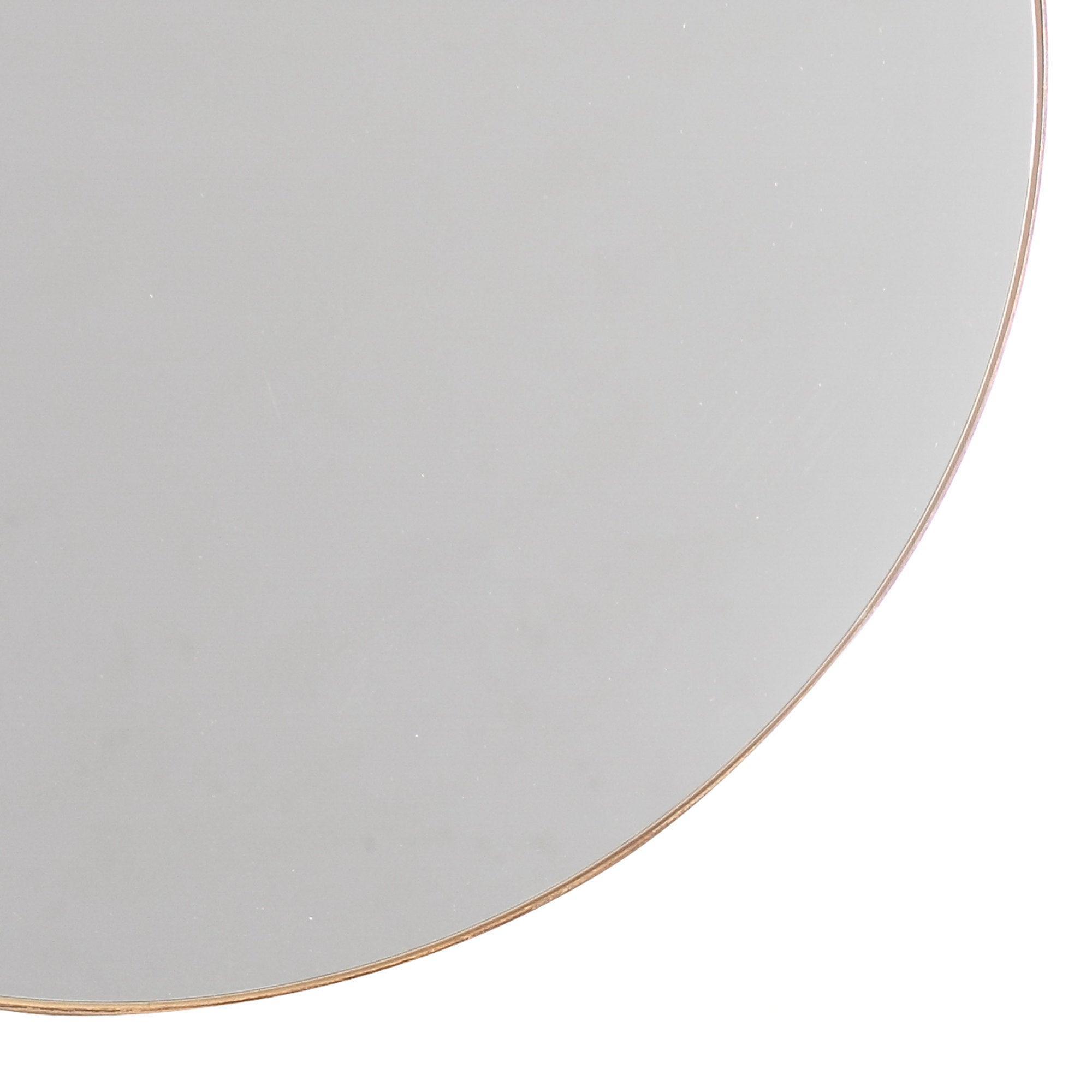 Golden Modern Round Framed Wall Mirror - 24 Inch Decorative Mirror for Living Room, Bedroom, Entryway - Perfect for Home Decor & Vanity Makeup Area