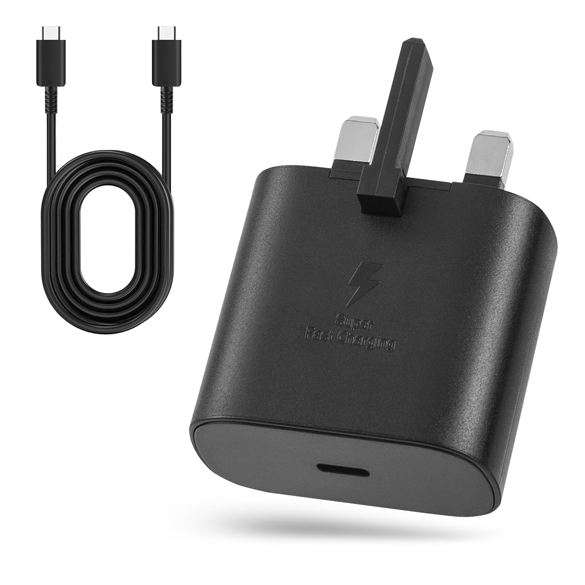 25W Samsung Fast Charger Plug with 6FT USB C Cable - Compatible with Galaxy S23/S22/S21/Note20 & USB-C Devices - Quick Charge 3.0 for Smartphones, Tablets & Laptops - Perfect for Home, Office & Travel Charging