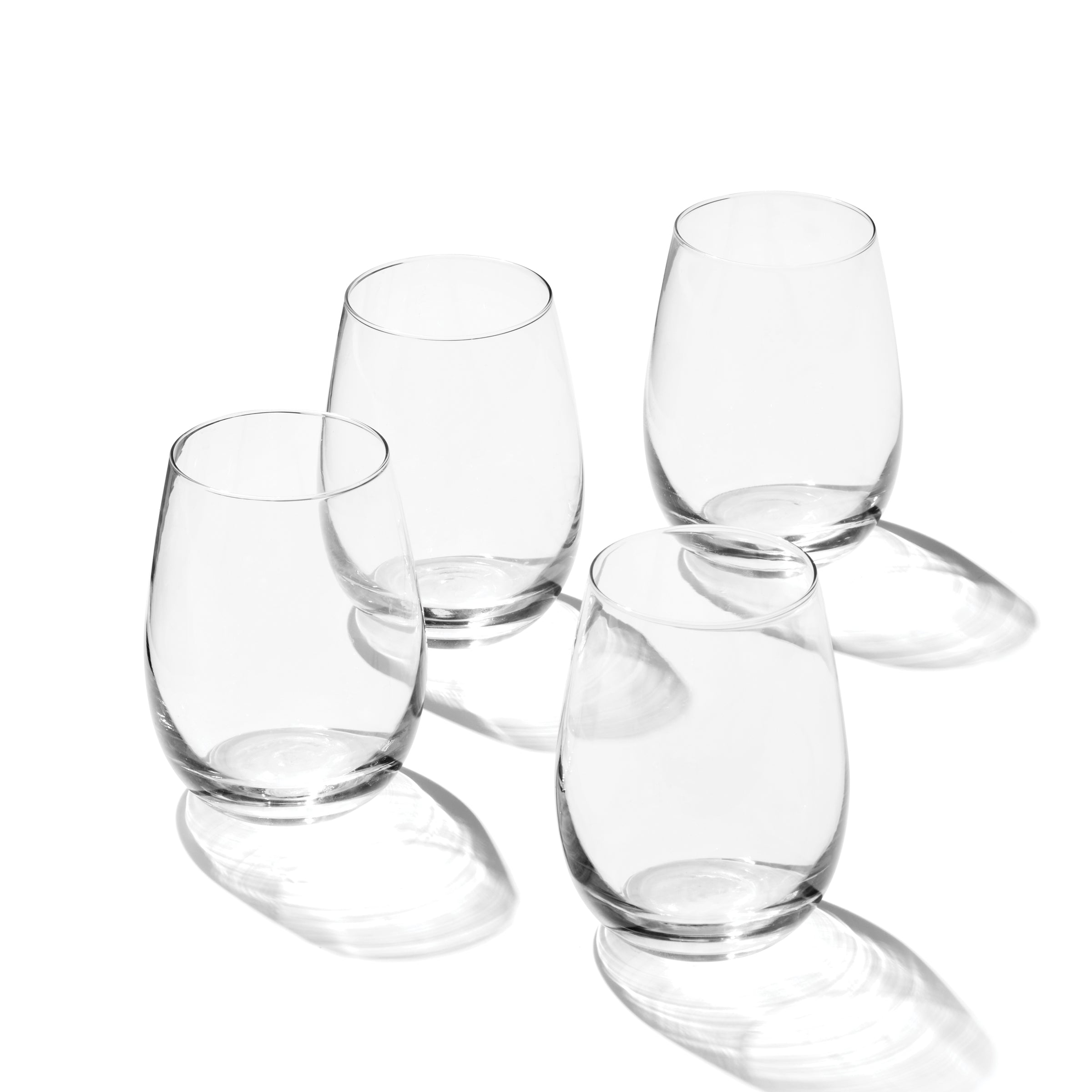 Premium 5 O'Clock Stemless Wine Glasses Set of 4 - Shatterproof BPA-Free Glassware for Red Wine, White Wine, Cocktails & Beverages - Perfect for Dinner Parties, Weddings, Gifts & Home Entertaining