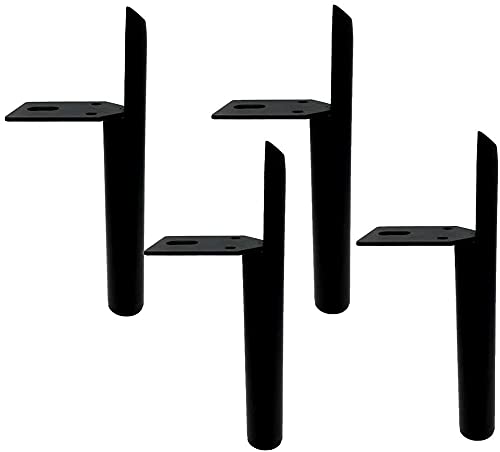 Metal Sofa Feet - Matte Black 15cm/6in - Furniture & Cabinet Legs for Living Room & Bathroom
