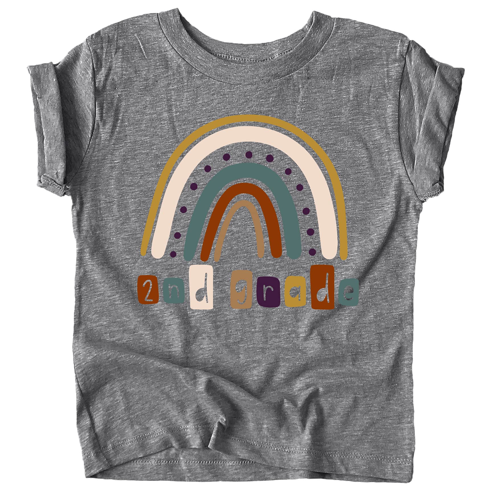 2nd Grade Rainbow First Day of School T-Shirt - Cute Back to School Gift for Kids - Perfect for School Photos, Classroom Activities & First Day Memories