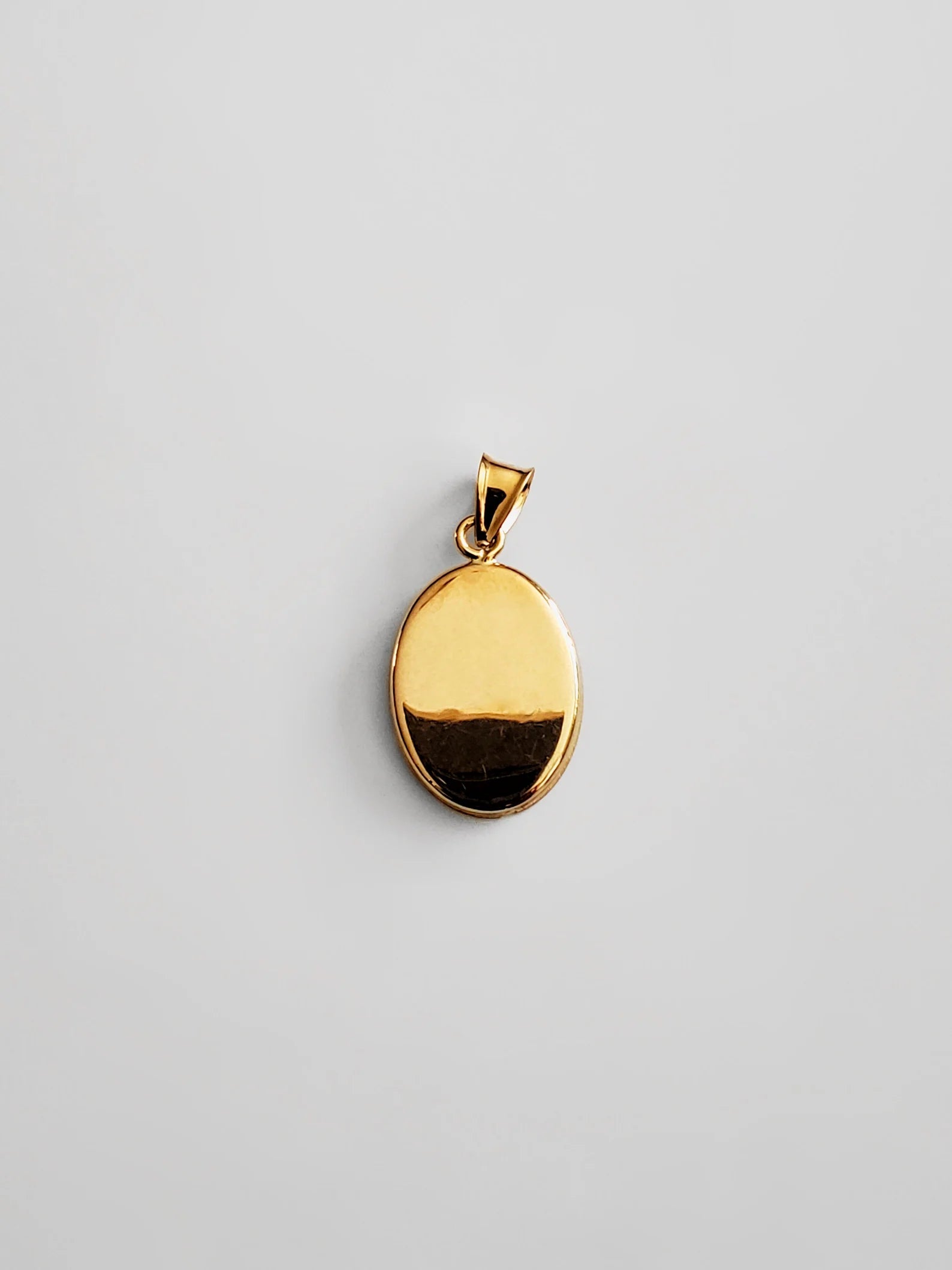 Evil Eye Hamsa Charm Pendant - 18K Gold Plated Oval Medal Necklace (Model 2516) for Protection & Good Luck | Spiritual Jewelry Gift for Women, Men