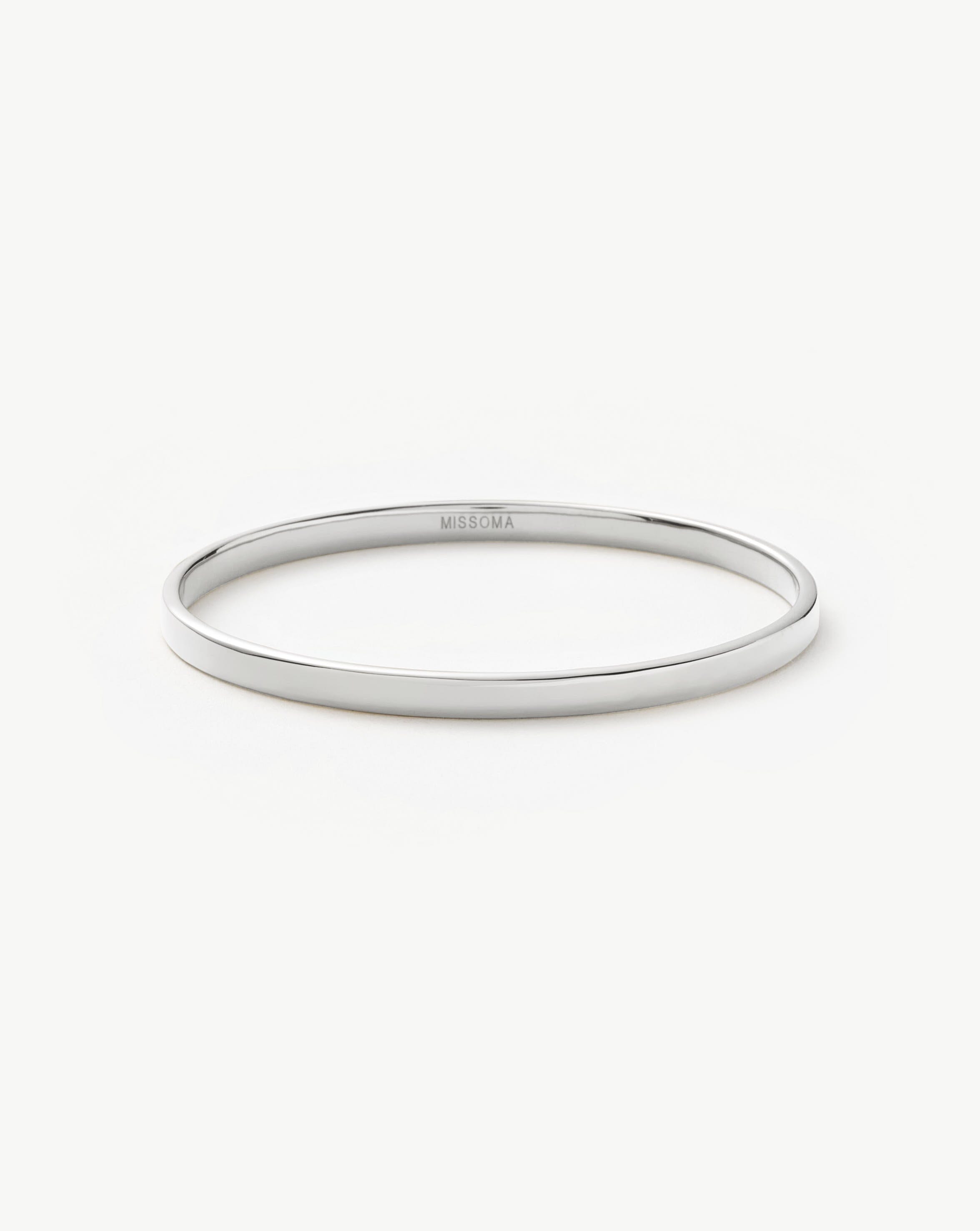 Classic Round Silver Plated Bangle Bracelet for Women - Elegant Jewelry Gift for Birthday, Anniversary & Special Occasions