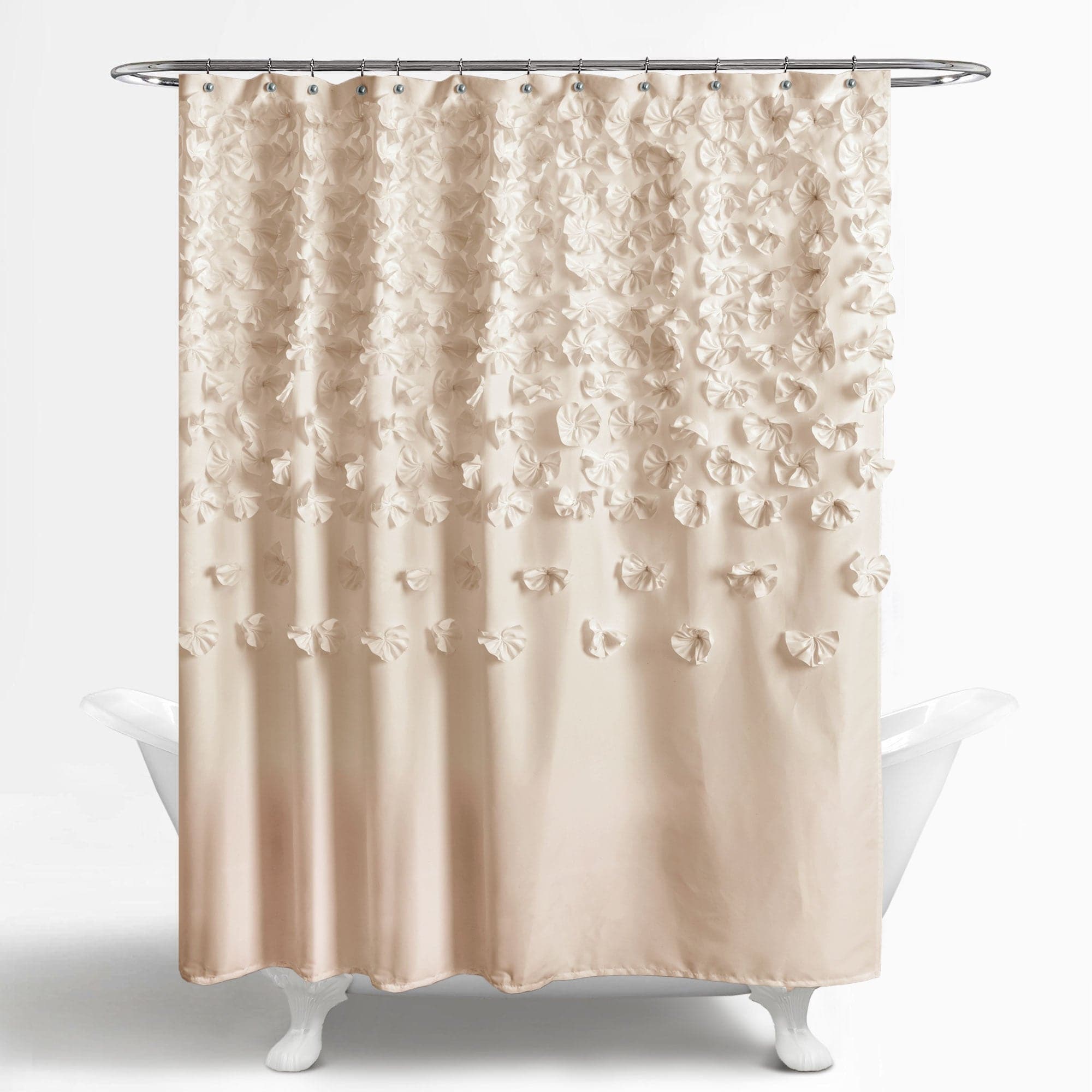 Lucia Waterproof Polyester Shower Curtain - Elegant Bathroom Decor for Modern Homes | Perfect for Bathrooms, Showers & Spa Retreats