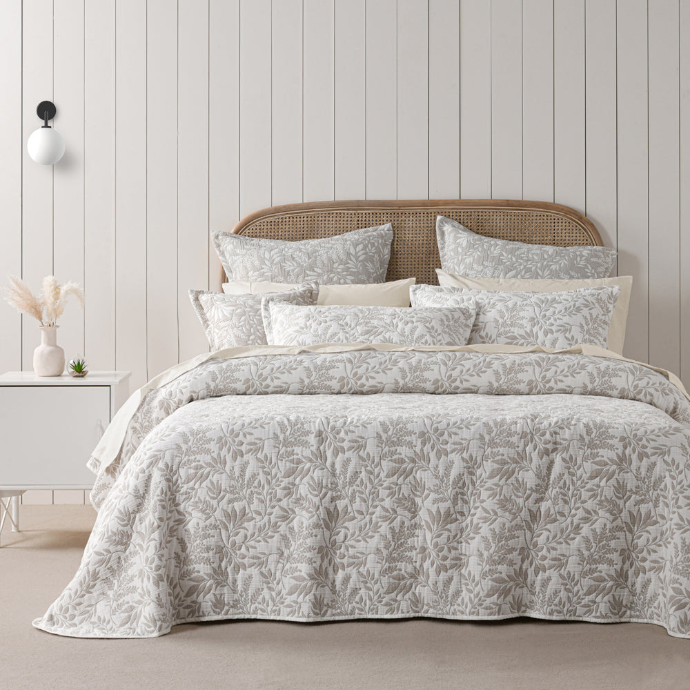 Amelia Stone Luxury Bedspread Set for Double Bed - Soft & Breathable Bedding with Elegant Design | Perfect for Master Bedroom, Guest Room & Hotel Decor