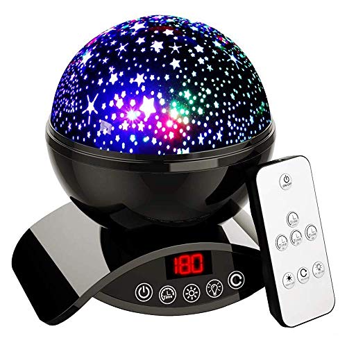 Star Projector Night Light for Kids & Nursery - Rechargeable Galaxy Projector with Timer & Remote Control - Perfect for Bedroom, Baby Room Decor & Relaxation - Ideal Gift for Boys & Girls