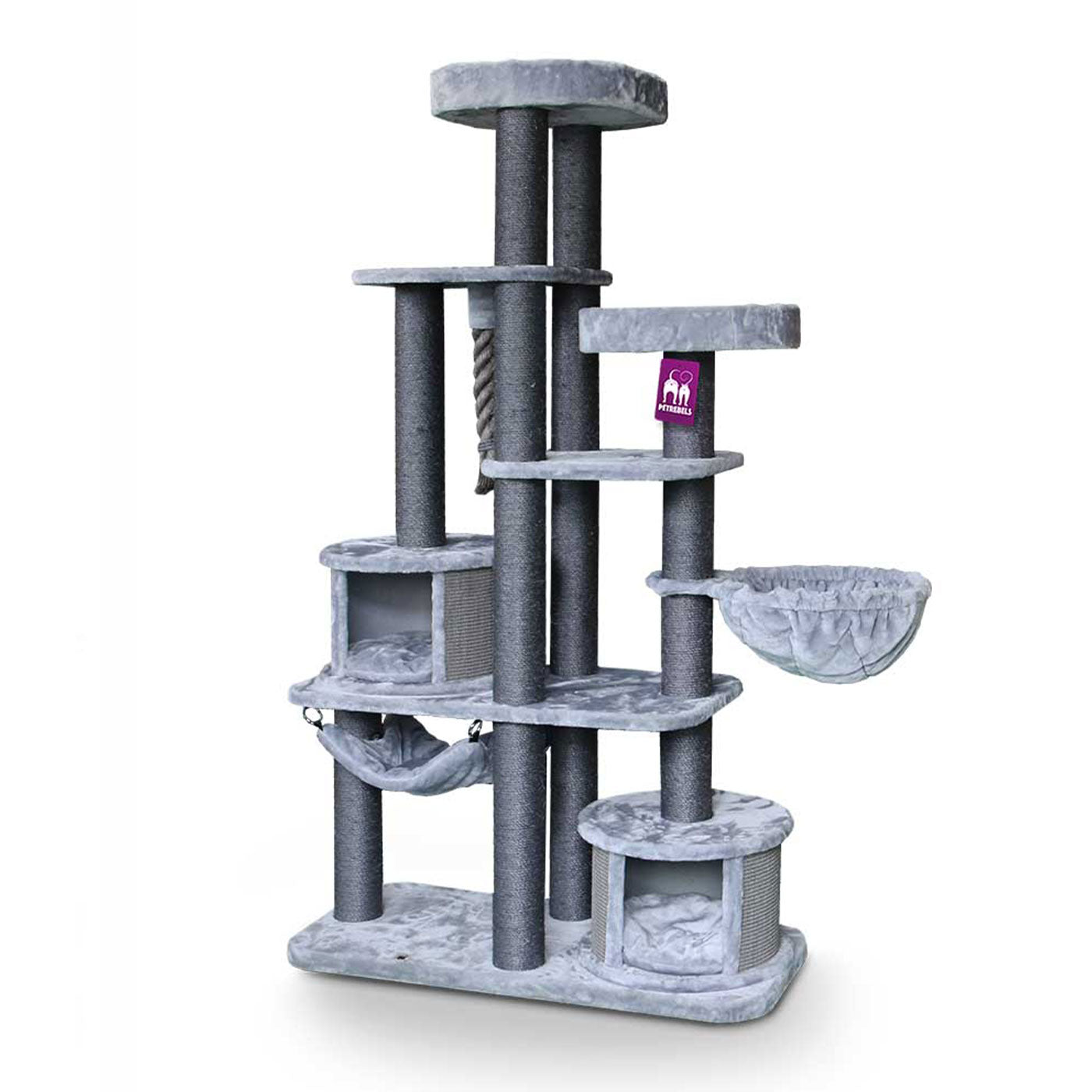 Lucky Rebels Scenic View 197cm Cat Tree - Large Multi-Level Cat Condo with Scratching Posts & Perches - Perfect for Indoor Cats Play, Climb & Rest