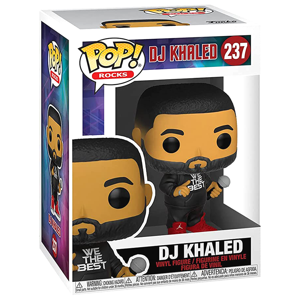 DJ Khaled Funko Pop Rocks Vinyl Figure #237 - Limited Edition Collectible for Music Fans & Pop Culture Enthusiasts | Perfect for Display, Gifts, and Home Decor