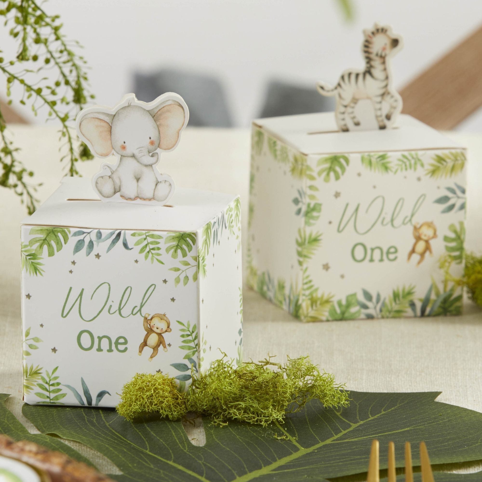 Safari Baby Shower Favor Boxes - Set of 24 Jungle Theme Party Favors for Baby Showers, Birthdays & Gender Reveals - Perfect for Decorations, Gifts & Thank You Favors