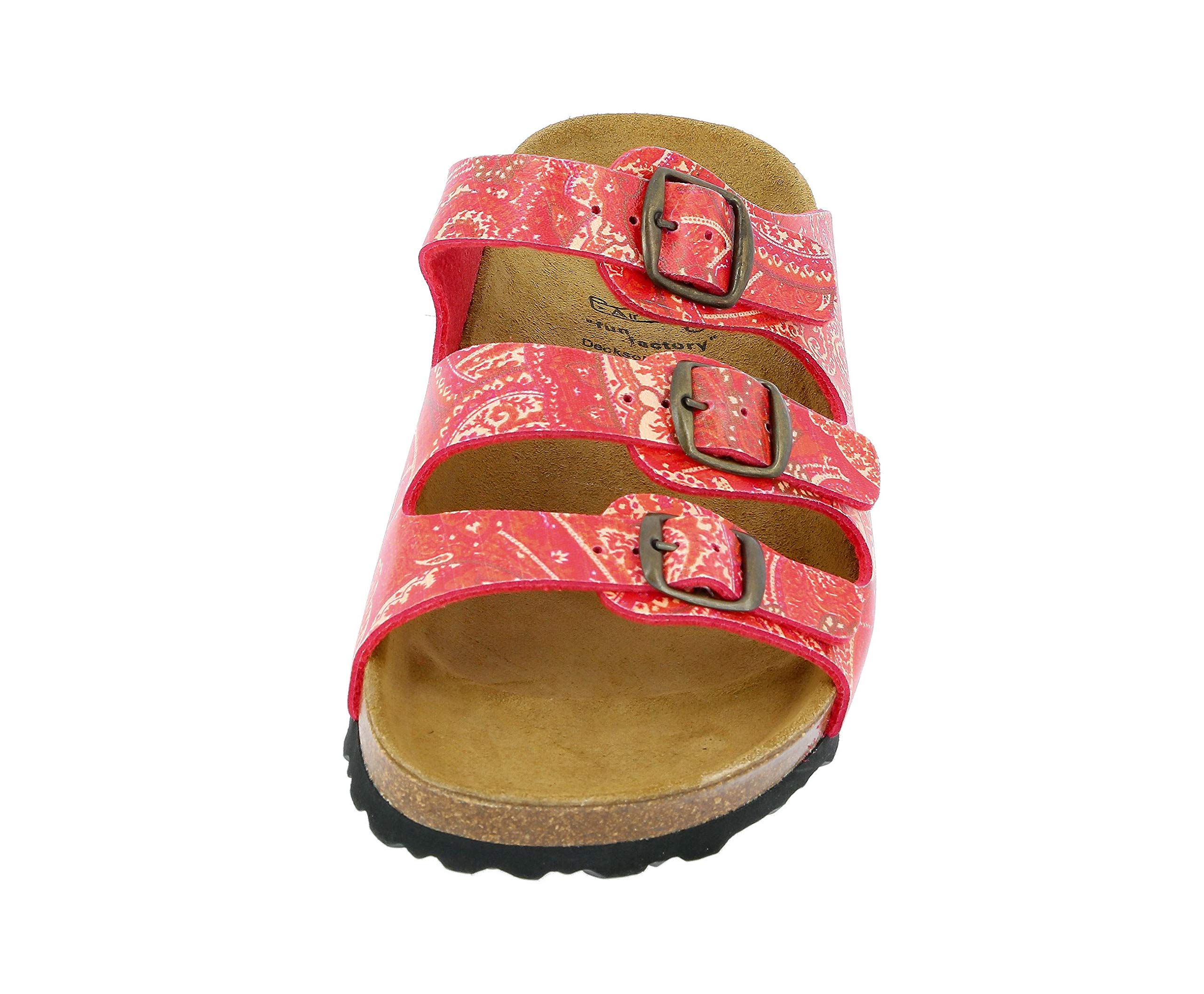 Women's Comfortable Slip-On Mules - Red Orange, Size 5 | Soft Cushioned Footbed & Lightweight Design for Casual Wear, Home, Office & Travel