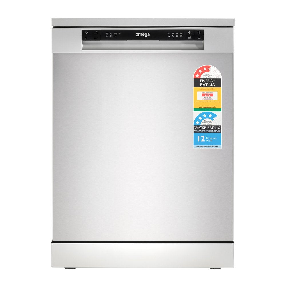 Freestanding Dishwasher 60cm Stainless Steel - Omega ODWF6014X for Modern Kitchens | Compact & Energy Efficient | Perfect for Apartments, Small Homes & RVs