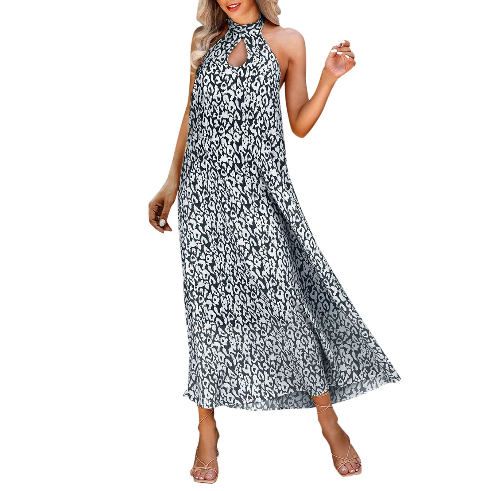 Plus Size Maxi Dress for Women - Flowy Summer T-Shirt Dress & Sun Dress, Elegant Formal Dress for Casual Outings, Beach Vacations & Evening Events