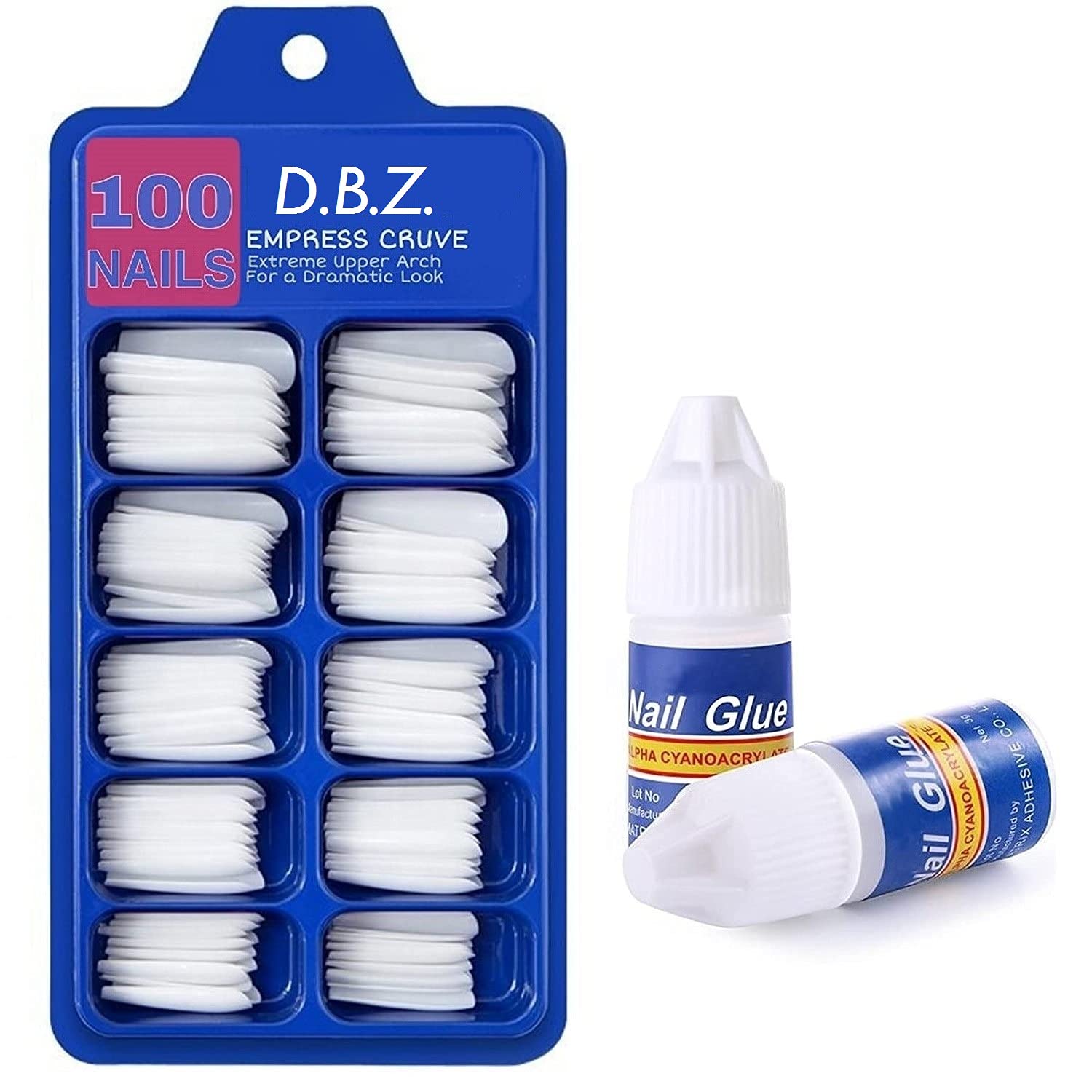 Premium Nail Art Kit with 100 Fake Nails, 15 Brushes, 5 Dotting Tools, 48 Glitter Bottles, 10 Tapes, 2 Glues & 10 Guides (190-Piece Set) - Perfect for DIY Manicures, Salon Professionals & Nail Art Enthusiasts