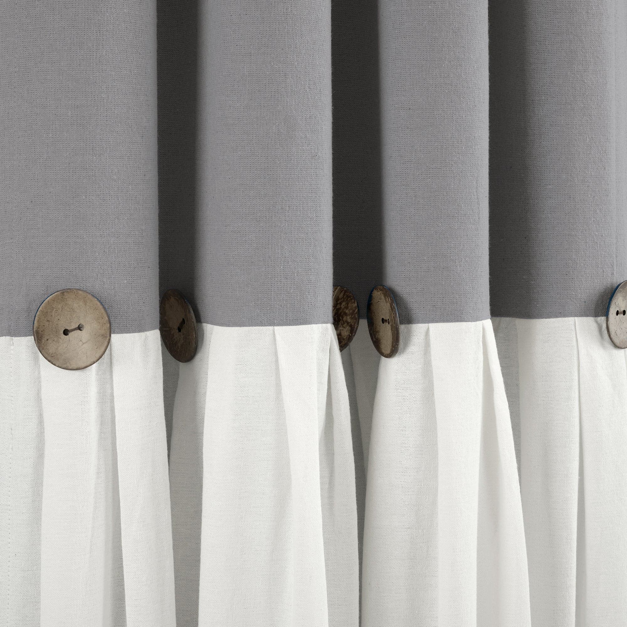 Blackout Linen Curtain Panels with Button Lining - 100% Light Blocking Window Drapes for Bedroom & Living Room Privacy & Sleep