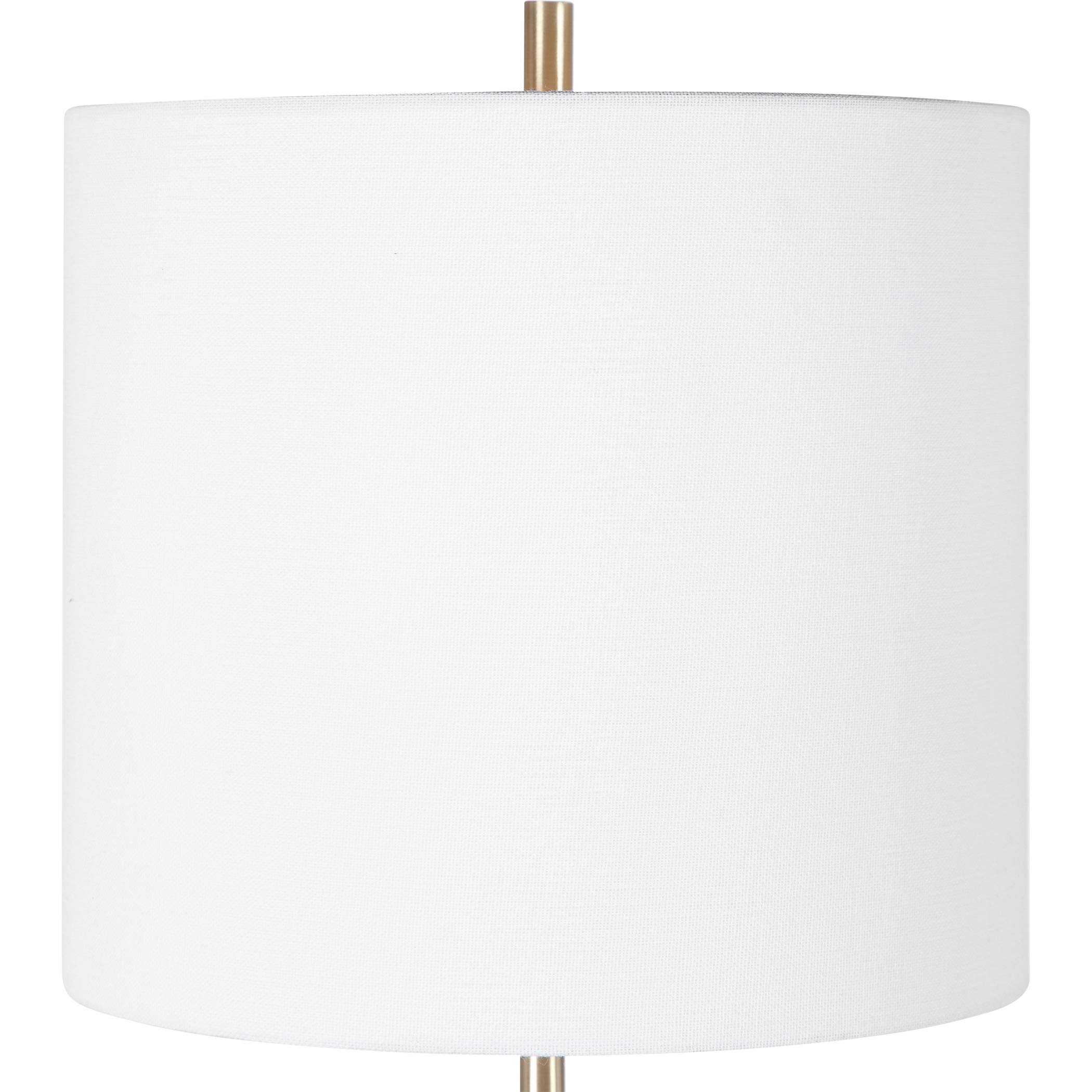 Elegant White Marble Table Lamp - Modern Home Office & Bedroom Decor Lighting - Perfect for Nightstands, Desks, and Living Room Accent
