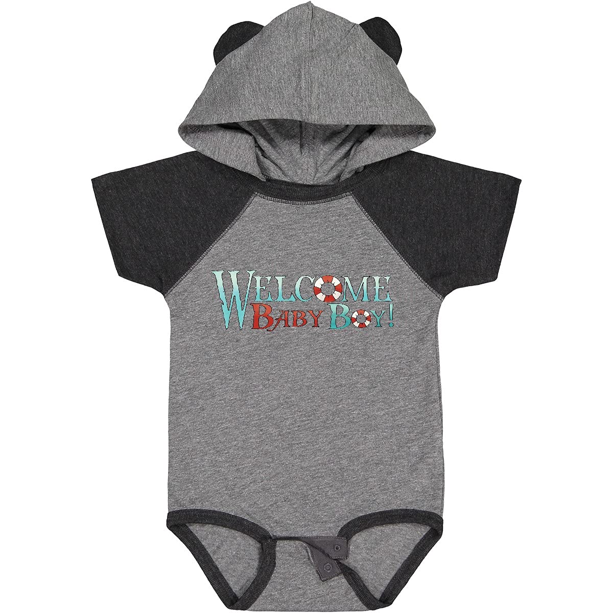 Inktastic Nautical Welcome Baby Boy Bodysuit - Cute Newborn Outfit for Baby Showers, Birth Announcements & Family Photos