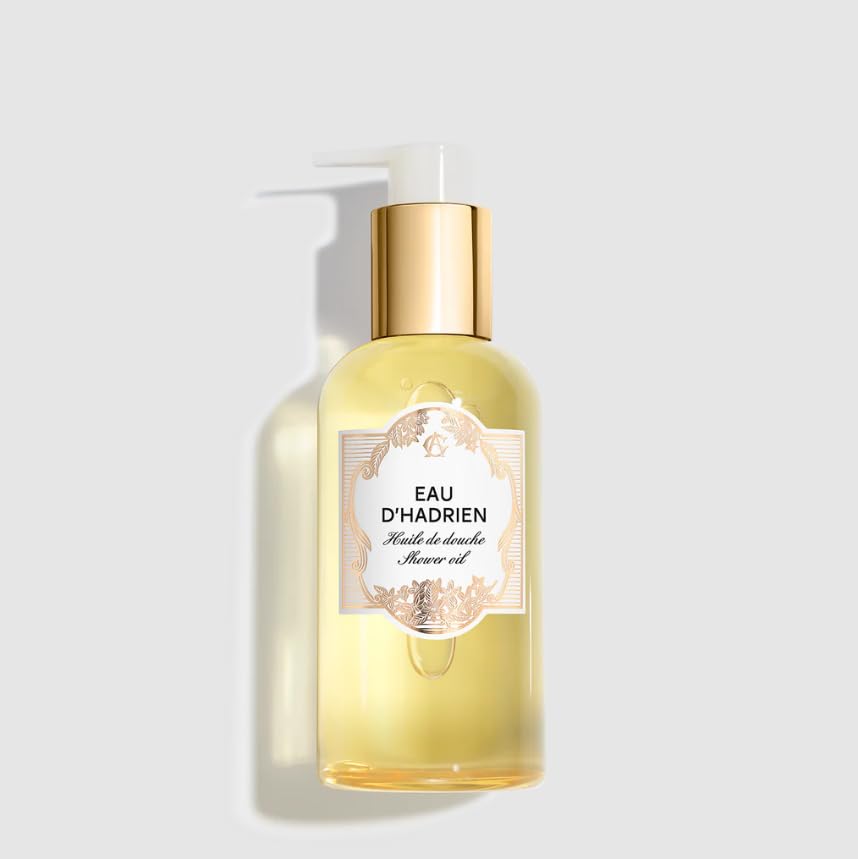 EAU D'HADRIEN Luxury Shower Oil for Dry Skin - Hydrating & Nourishing Body Wash with Natural Oils - Perfect for Spa Day & Relaxing Bath Time