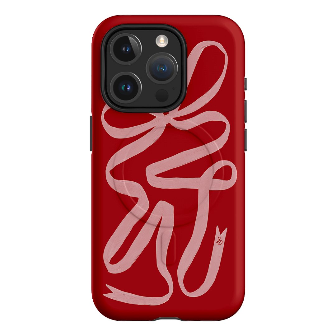 Cupid's Bow Ribbon Phone Case for iPhone & Samsung - Elegant Valentine's Day Gift for Her, Romantic Couple Accessory | Perfect for Dating, Anniversaries & Special Occasions