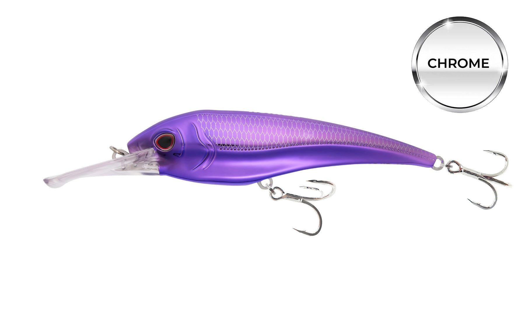 Nomad DTX Minnow Chrome Limited Edition Heavy Duty Sinking Trolling Lure - Saltwater Fishing Bait for Tuna, Wahoo & Mahi Mahi | Deep Sea & Offshore Fishing Gear