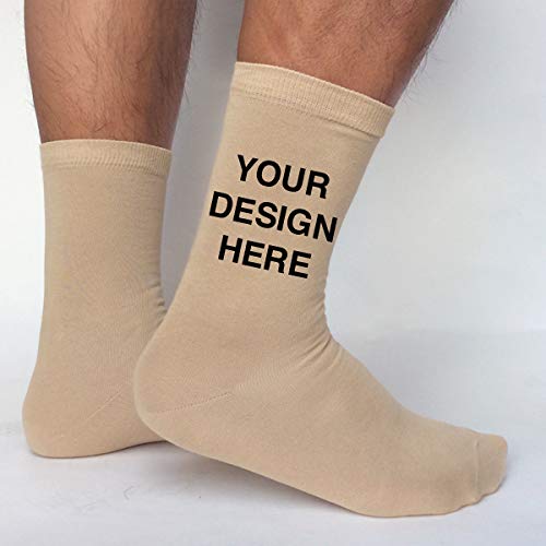 Custom Personalized Socks for Men - Add Your Name, Text & Designs | Premium Dress Socks for Gifts, Weddings & Business Attire