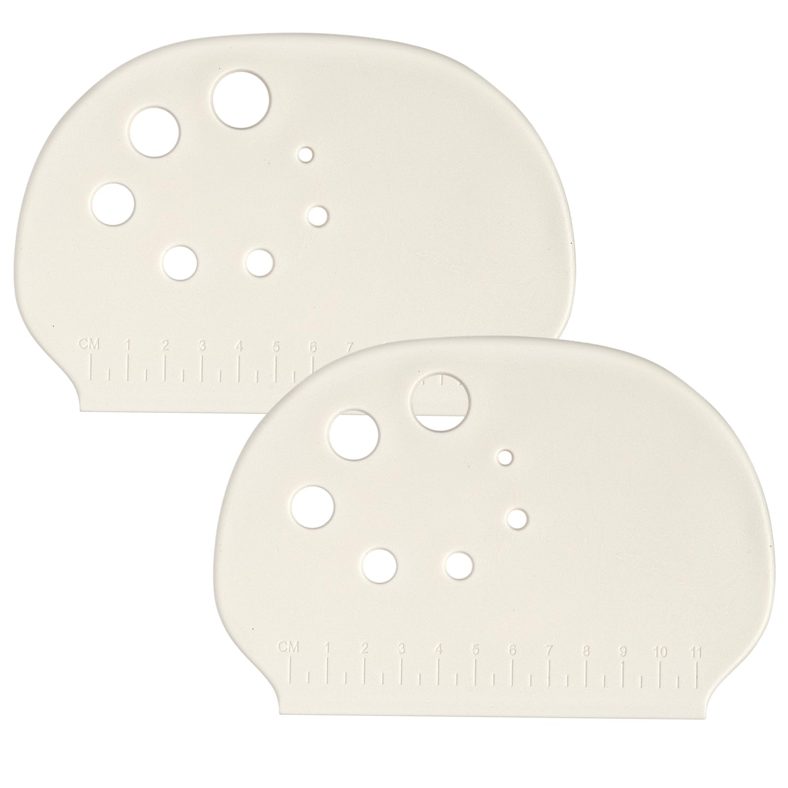 AILUROPODA 2 Pack Stainless Steel Core Dough Cutters - Plastic Scraper & Spatula Set for Baking Bread, Cake, Pizza, Cookies & Cupcakes - Perfect for Home Bakers & Professional Kitchens