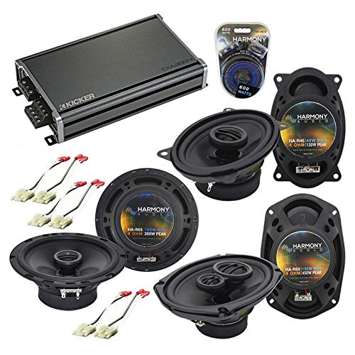 1992-1995 Cadillac Eldorado OEM Replacement Speakers & CXA360.4 Amplifier Bundle - Harmony Audio Car Stereo Upgrade Kit for Enhanced Sound Quality | Perfect for Road Trips, Commuting & Music Enthusiasts