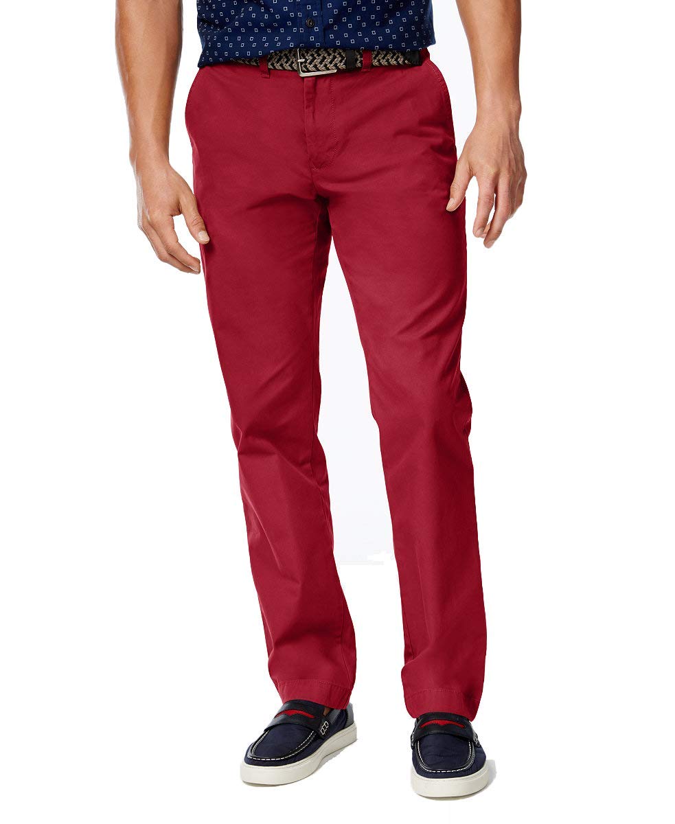 Tommy Hilfiger Men's Custom Fit Chino Pants - Slim Fit Casual Dress Pants for Work & Office | Comfortable Stretch Khaki Trousers for Business, Travel & Everyday Wear