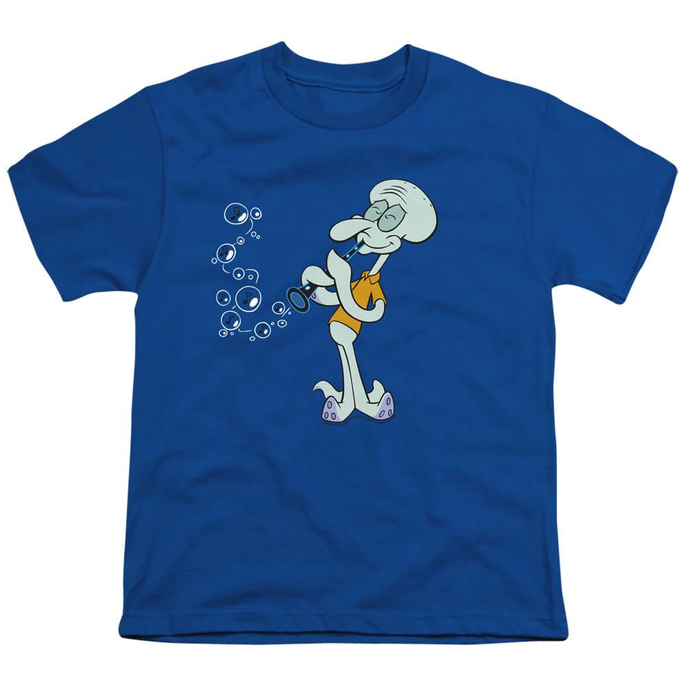 Spongebob Squidward's Clarinet Graphic T-Shirt for Kids & Teens | Cartoon Character Unisex Youth Tee | Perfect for School, Parties & Casual Wear