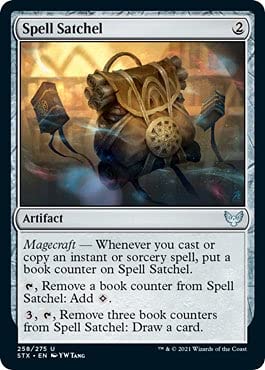 Magic: The Gathering - Spell Satchel (258) Foil Card - Strixhaven: School of Mages | Collectible Trading Card Game Accessory for Deck Building & MTG Battles