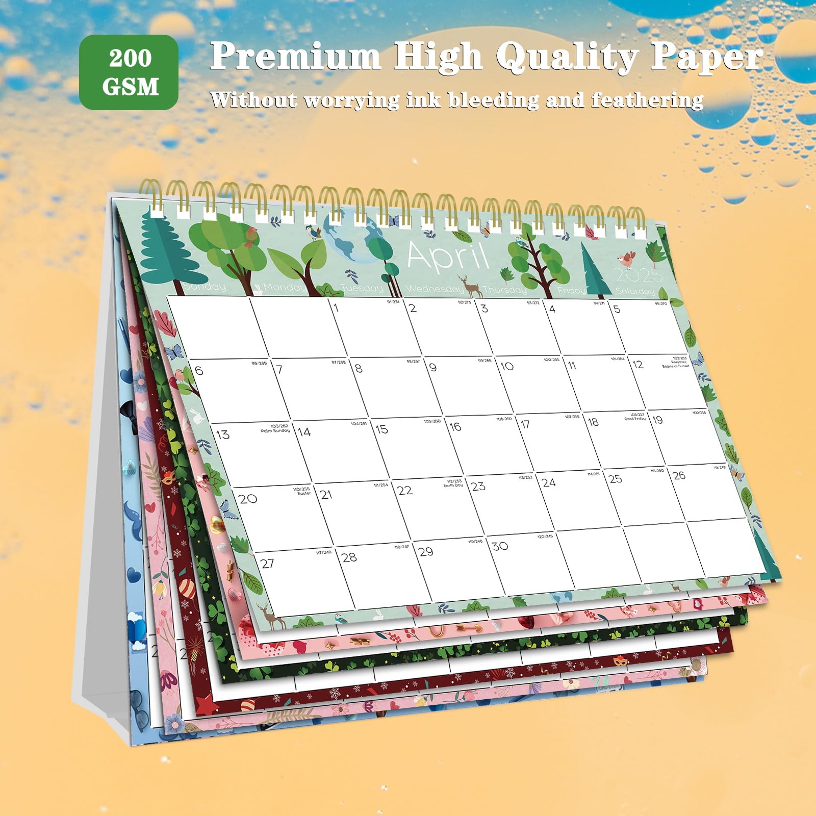 2025-2026 Small Standing Desk Calendar with To-Do List | 8