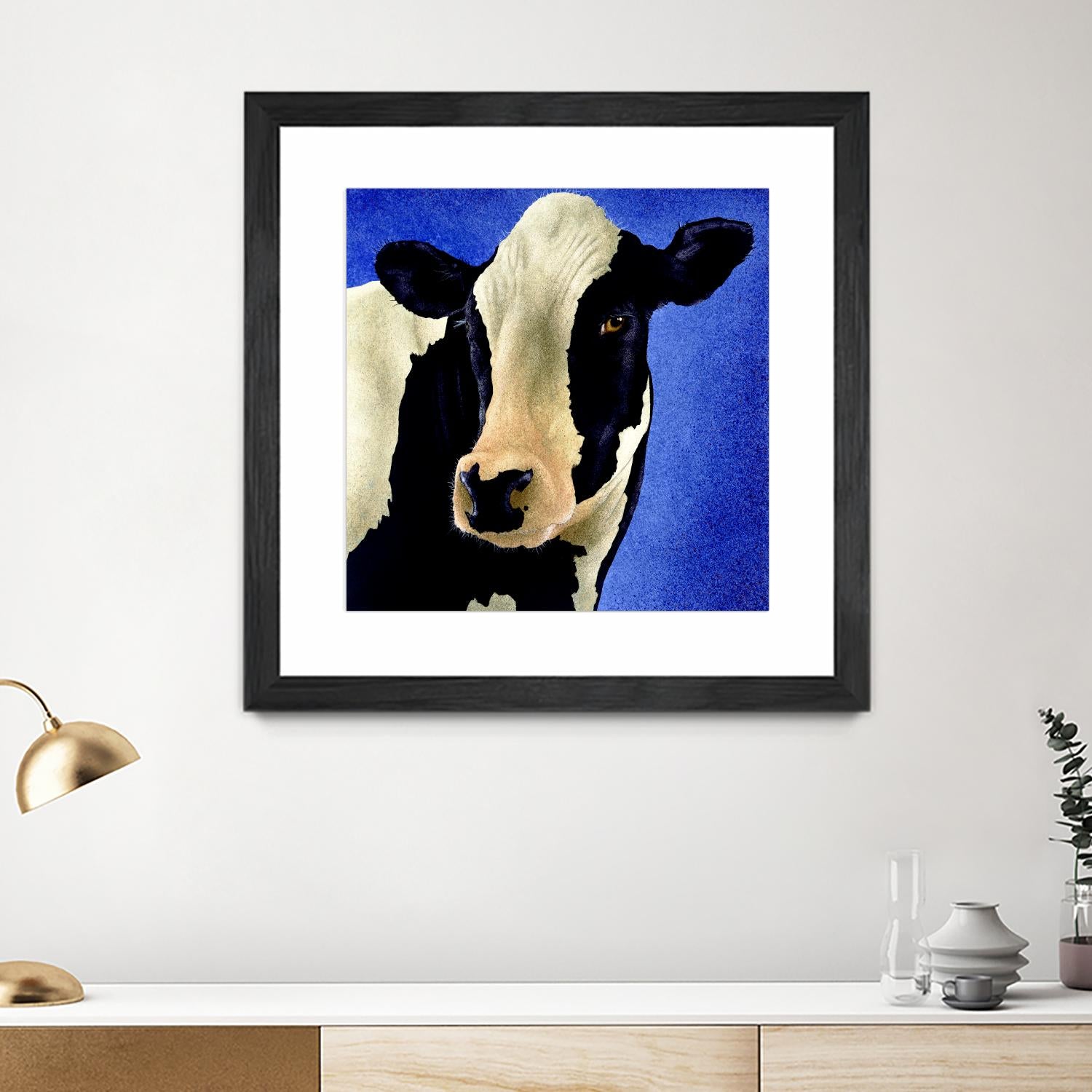 Blue Moo Moo Cow Print T-Shirt - Soft Cotton Casual Top for Women & Men | Perfect for Farm Visits, Country Themed Parties & Everyday Wear
