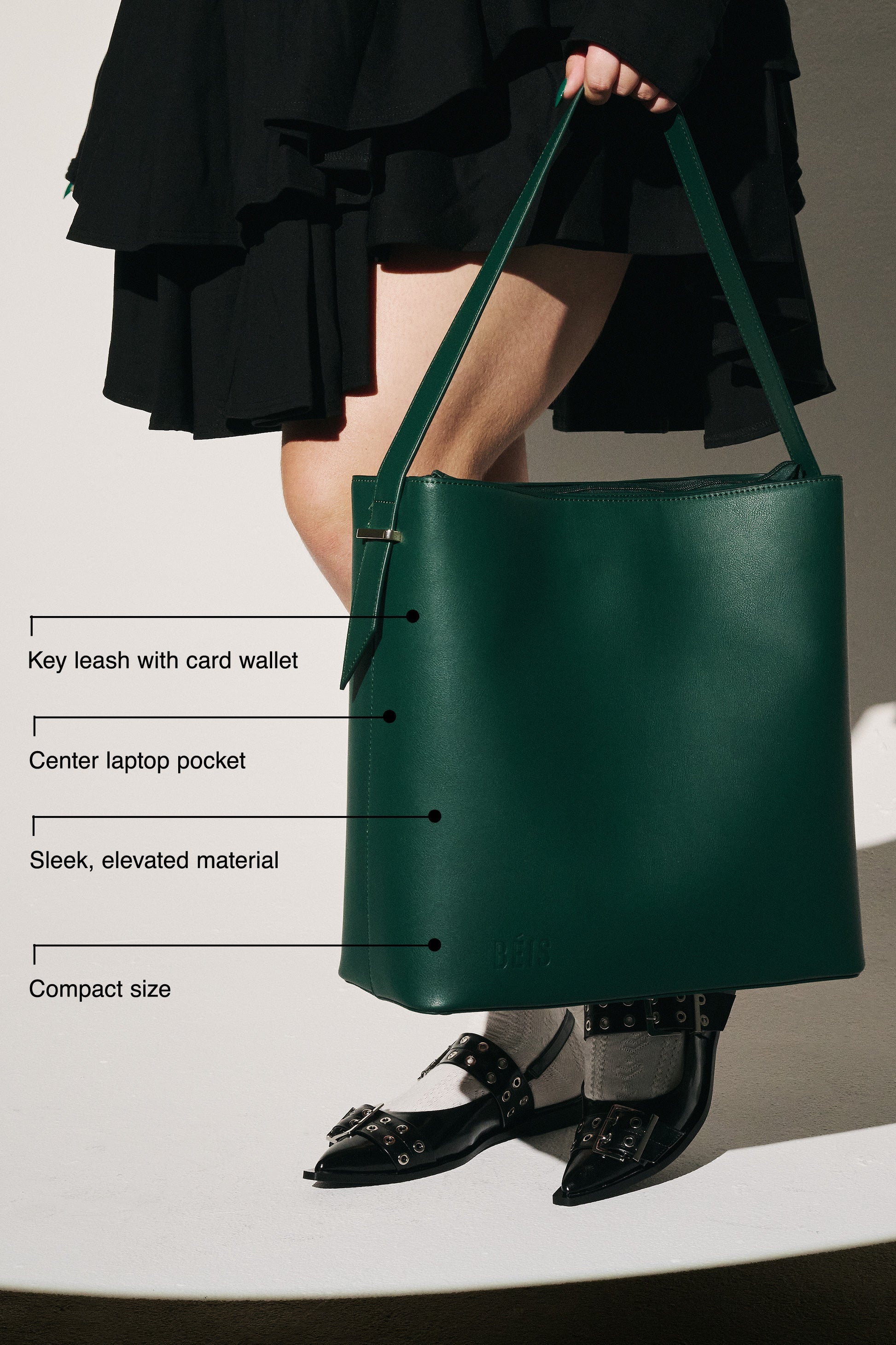 The Wicked Tote Bag in Wicked Green - Stylish & Eco-Friendly Reusable Shopping Tote for Groceries, Beach, Work & Travel