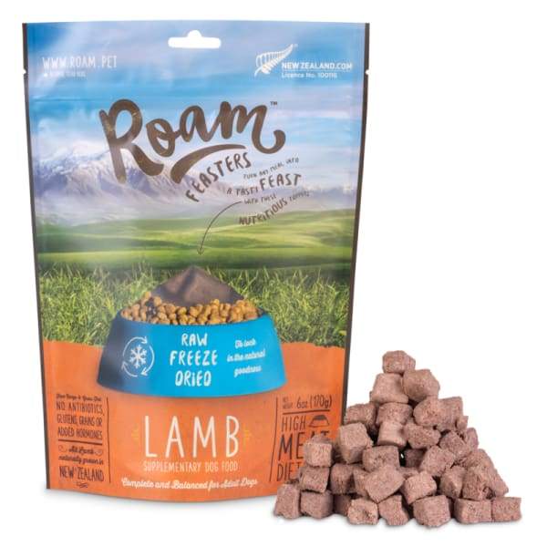 Premium Freeze-Dried Roam Lamb Dog Food - Grain-Free, High-Protein, All-Natural Nutrition for Active & Sensitive Dogs - Perfect for Travel, Hiking & Outdoor Adventures