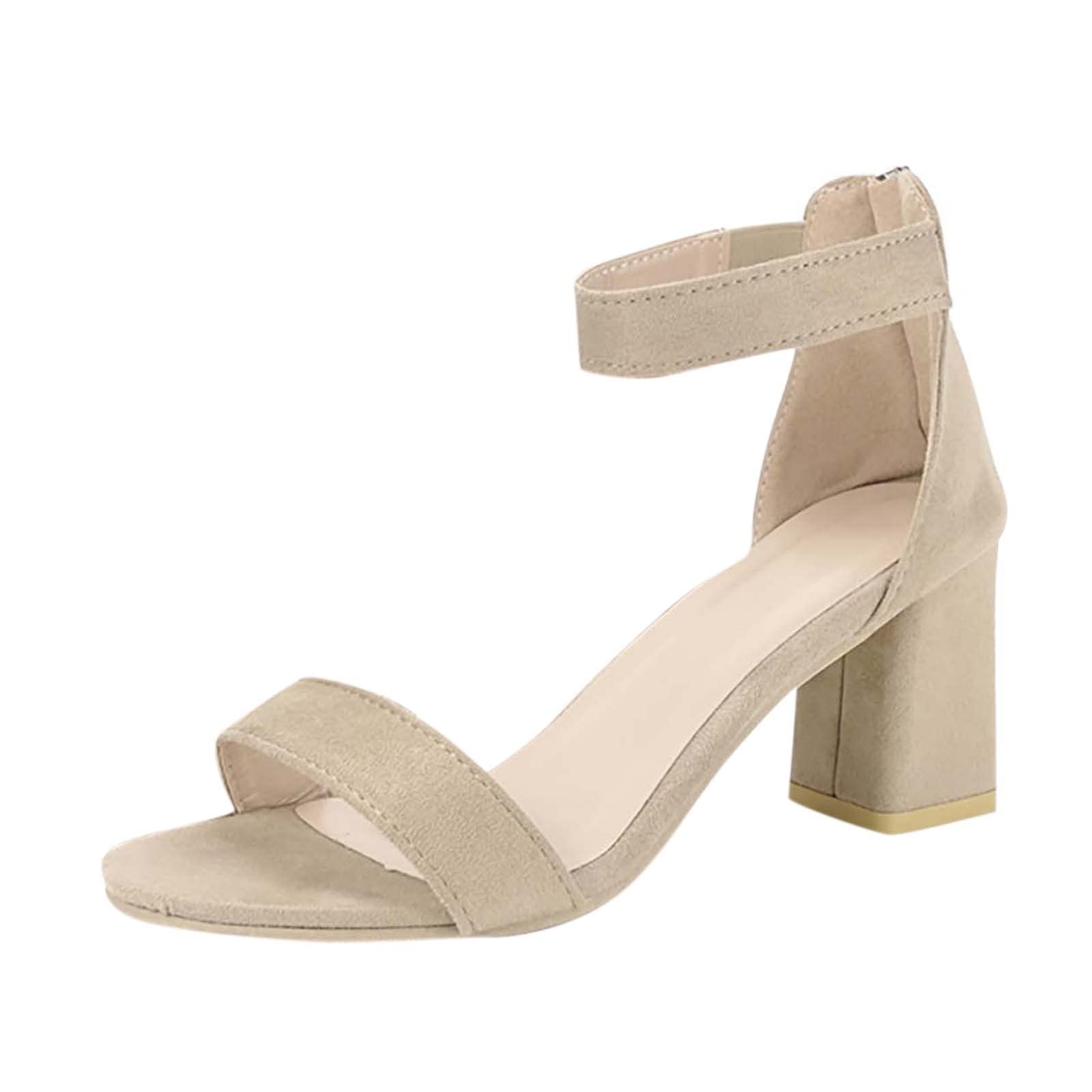 Women's Elastic Bling Sandals - Classic Snake Print Suede Block Heels for Ladies | Fashionable & Comfortable Summer Shoes for Parties, Weddings & Casual Outings