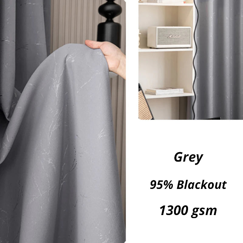 Paisley Chenille Lightning Pattern Jacquard Blackout Custom Curtains - Elegant Window Treatment for Living Room & Bedroom