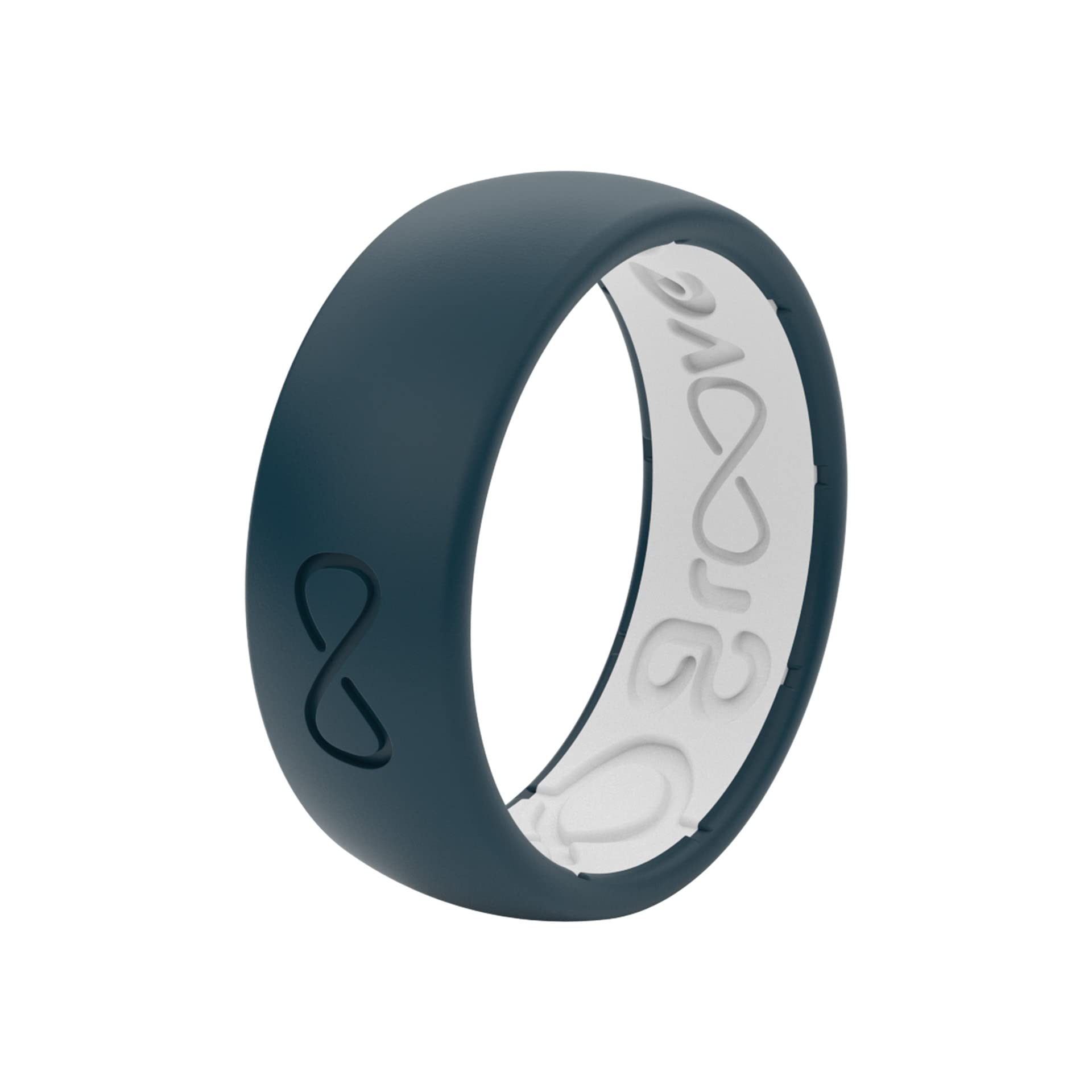 Groove Life Solid Silicone Ring for Men - Breathable Rubber Wedding Band with Unique Design & Comfort Fit - Lifetime Warranty - Perfect for Active Lifestyles, Gym, Swimming and Outdoor Adventures