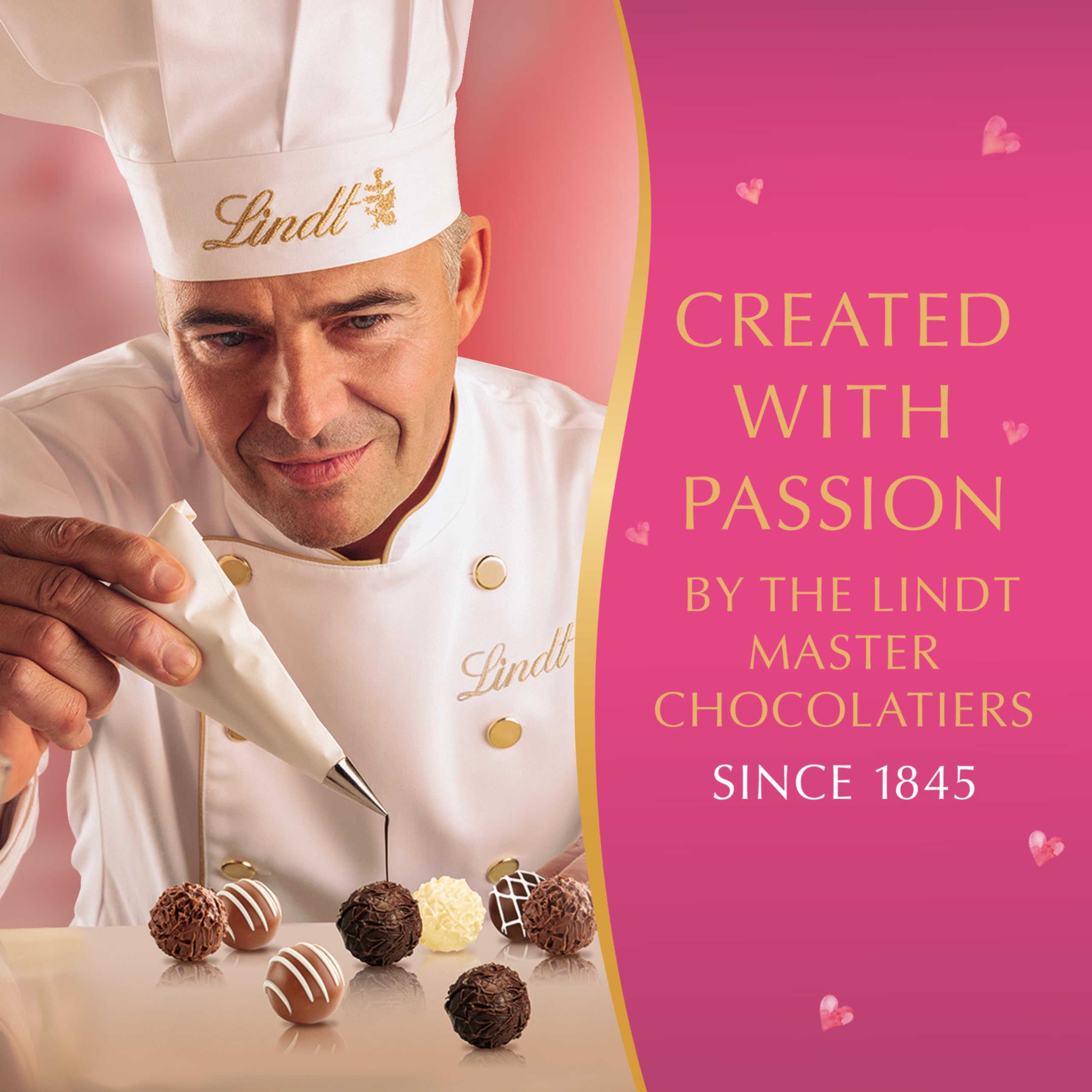 Lindt Valentine's Classic Heart Assorted Gourmet Chocolate Truffles - 8.9 oz Box | Premium Swiss Chocolate Gifts for Valentine's Day, Anniversary & Romantic Occasions