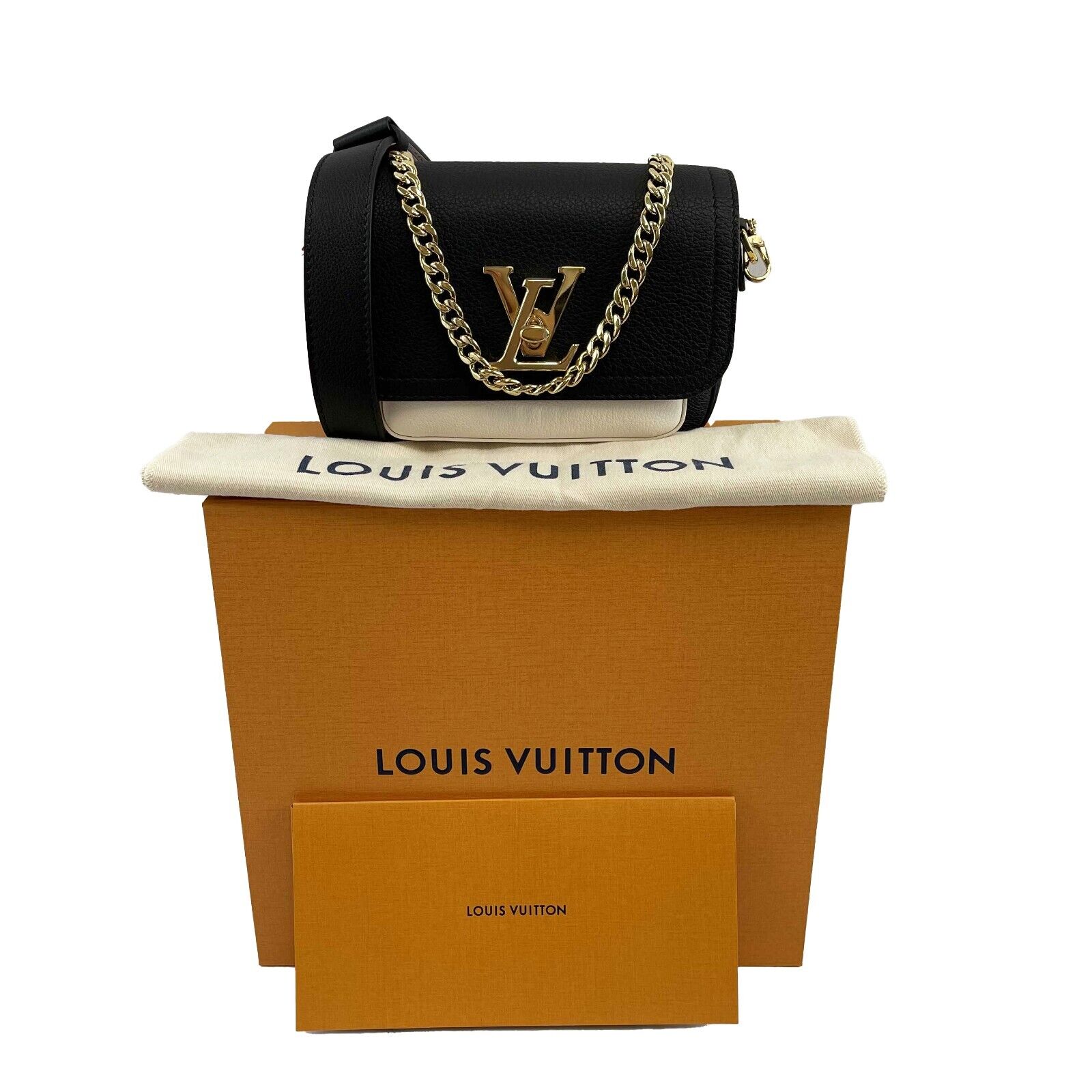 Louis Vuitton Lockme Tender Crossbody Bag - Genuine Grained Calfskin Leather Handbag in Pink & Black | Perfect for Women's Daily Use, Travel & Special Occasions