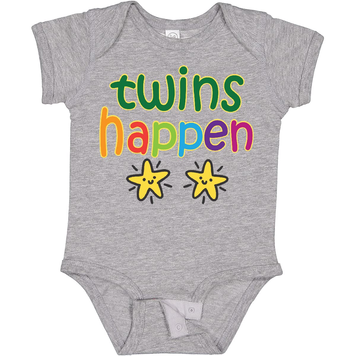 Inktastic Twins Happen Baby Bodysuit - Cute Matching Outfits for Twin Babies | Perfect Baby Shower Gift & Newborn Photoshoot Outfit