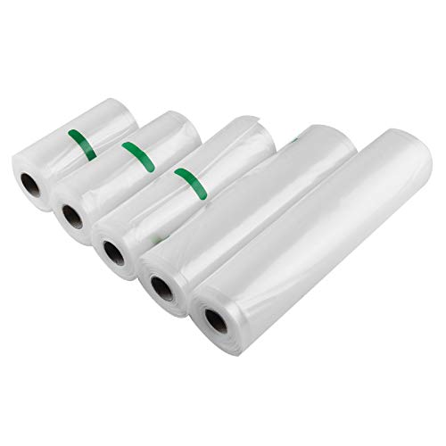 DERCLIVE 12-Pack 500cm Reusable Vacuum Sealer Bags for Food Storage | Airtight Food Saver Bags for Sous Vide, Meal Prep & Freezer Organization