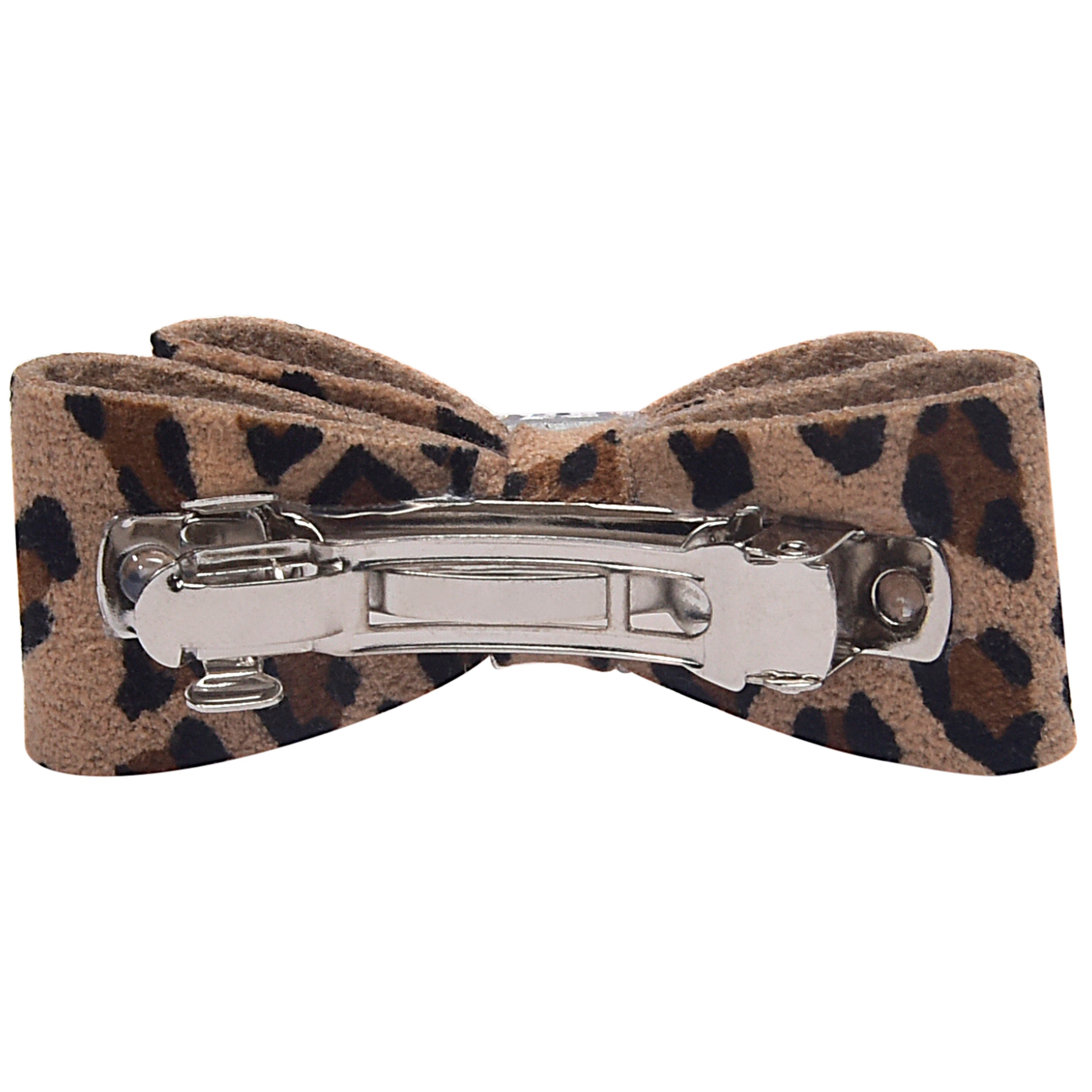 Cheetah Couture Big Bow Hair Clip for Girls - Fashion Hair Accessories for Parties, Weddings & Everyday Wear
