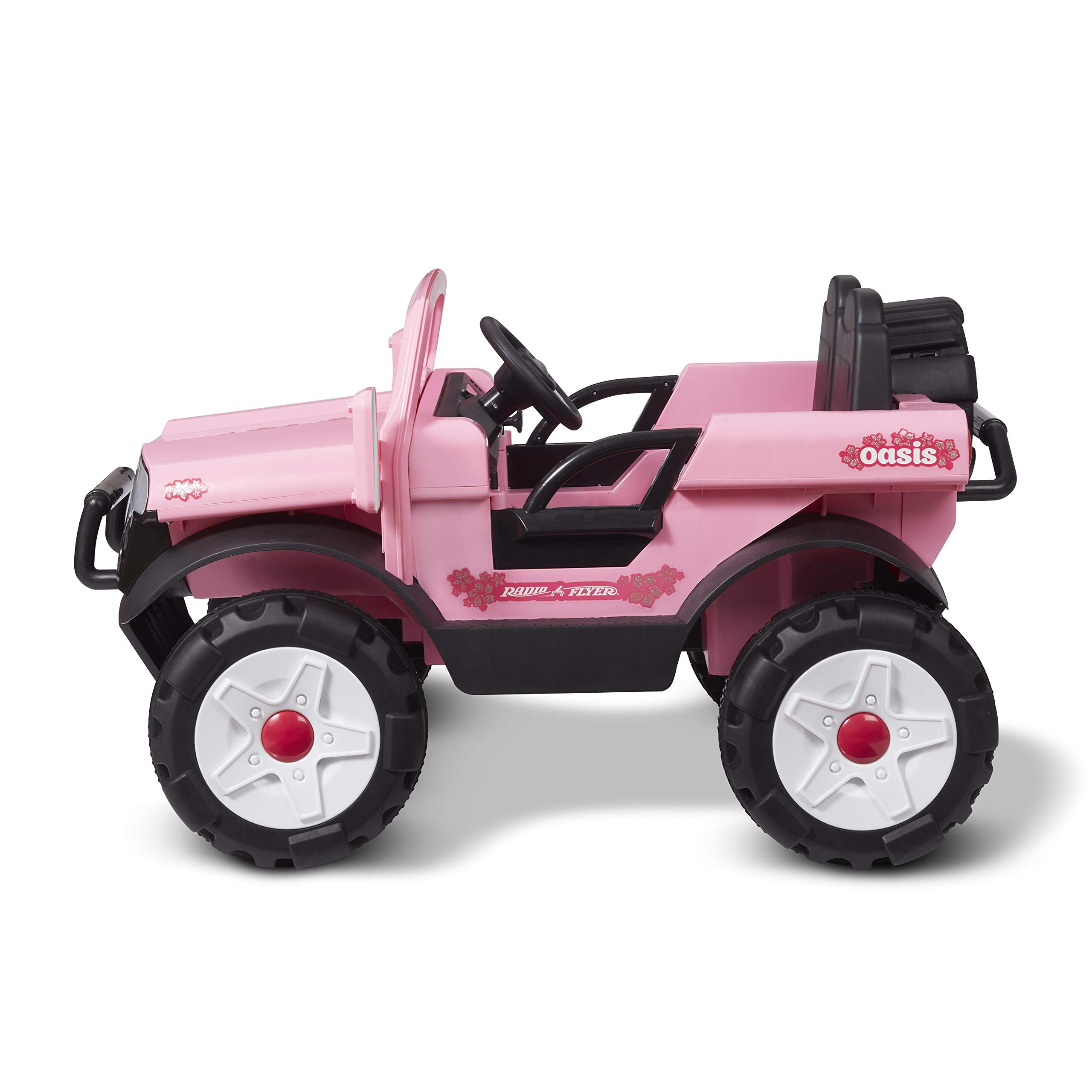 Radio Flyer Oasis Car - Pink Battery Powered Ride On Toy for Kids Ages 3+ | Outdoor Electric Vehicle for Toddlers | Perfect for Backyard Play, Park Adventures & Neighborhood Cruising