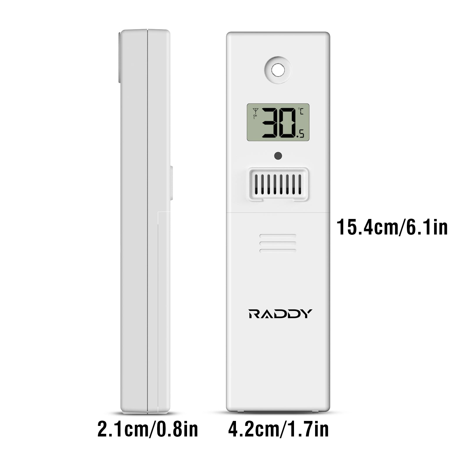 Raddy R5 Remote Sensor for VP7/AG7 Weather Station - Wireless Outdoor Temperature Humidity Monitor for Home, Garden & Agriculture Use