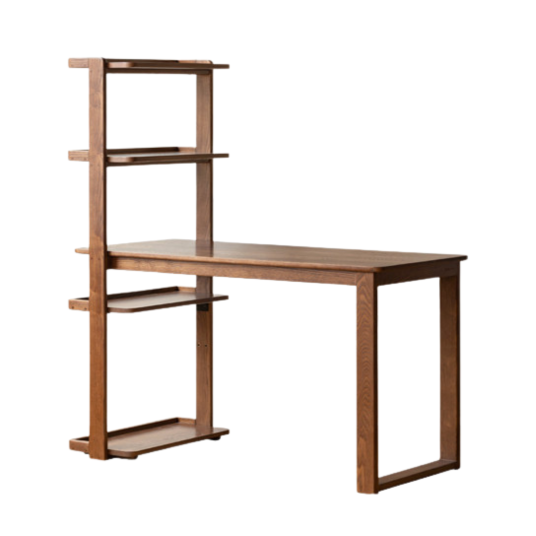48x23.4x29.9 inch / 122x59.6x76 сm / Rich Dark Walnut color/ black walnutdesk + 146 cm five-layer bookshelf